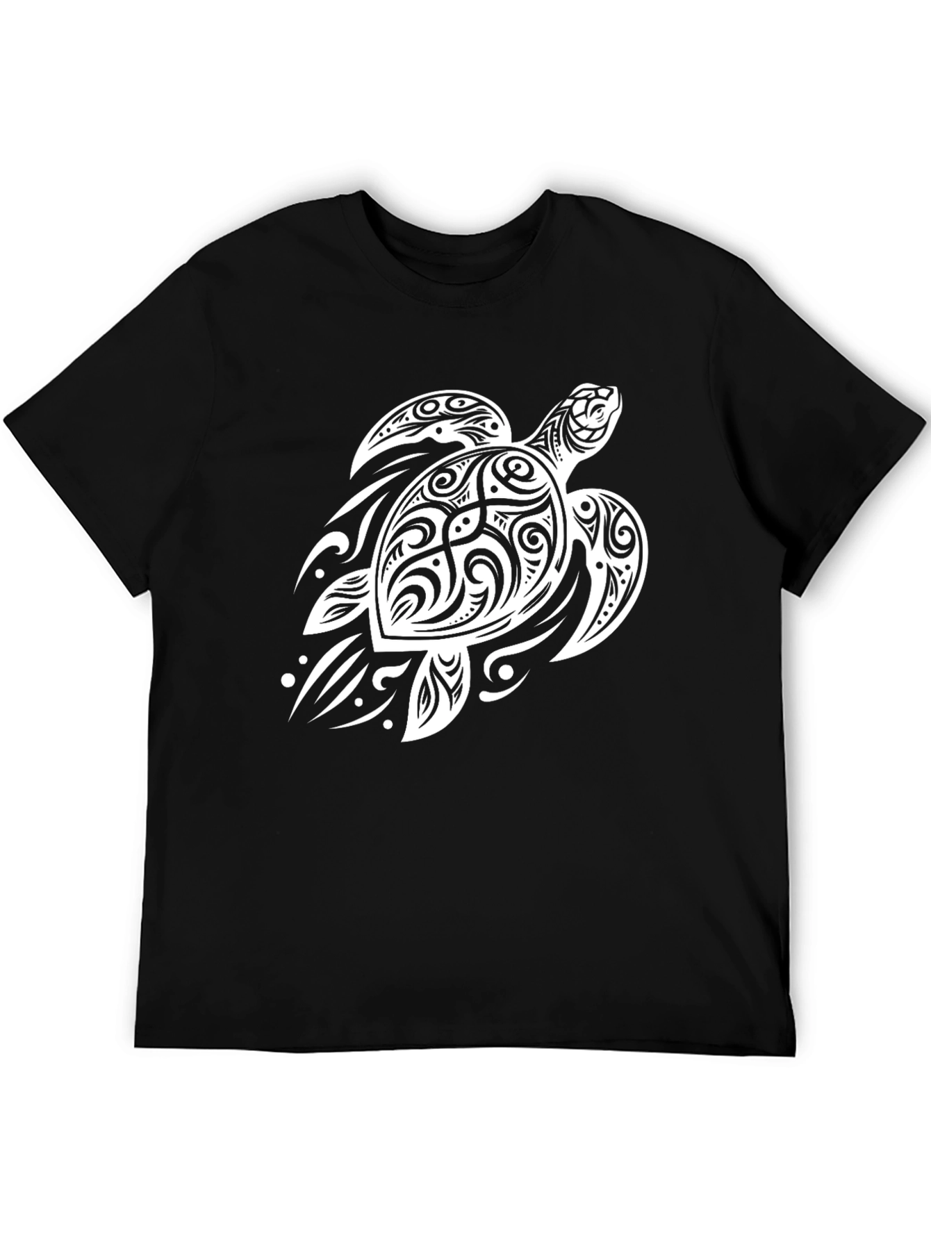 Tribal Turtle Graphic Tee - Black