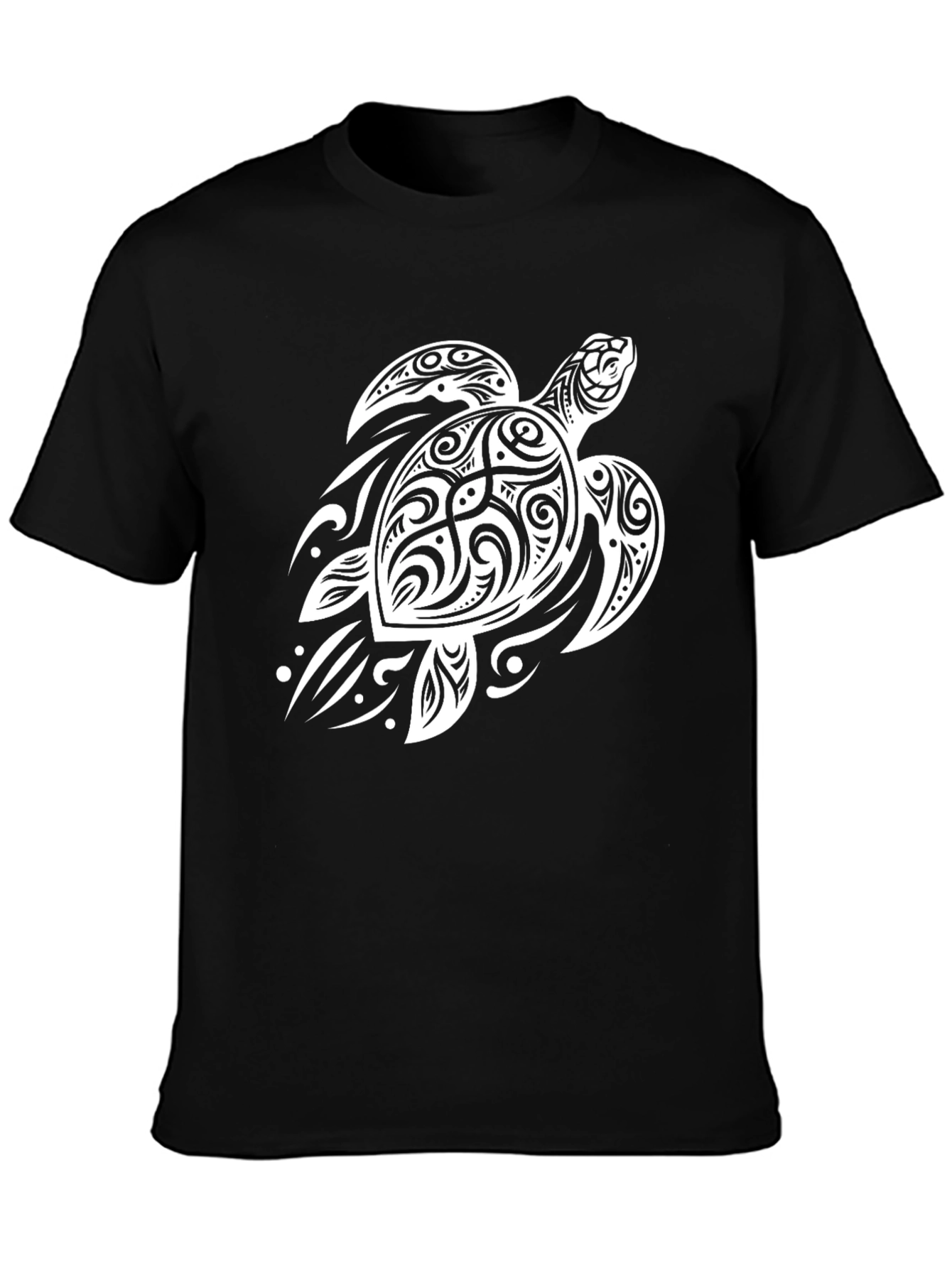 Tribal Turtle Graphic Tee - Black