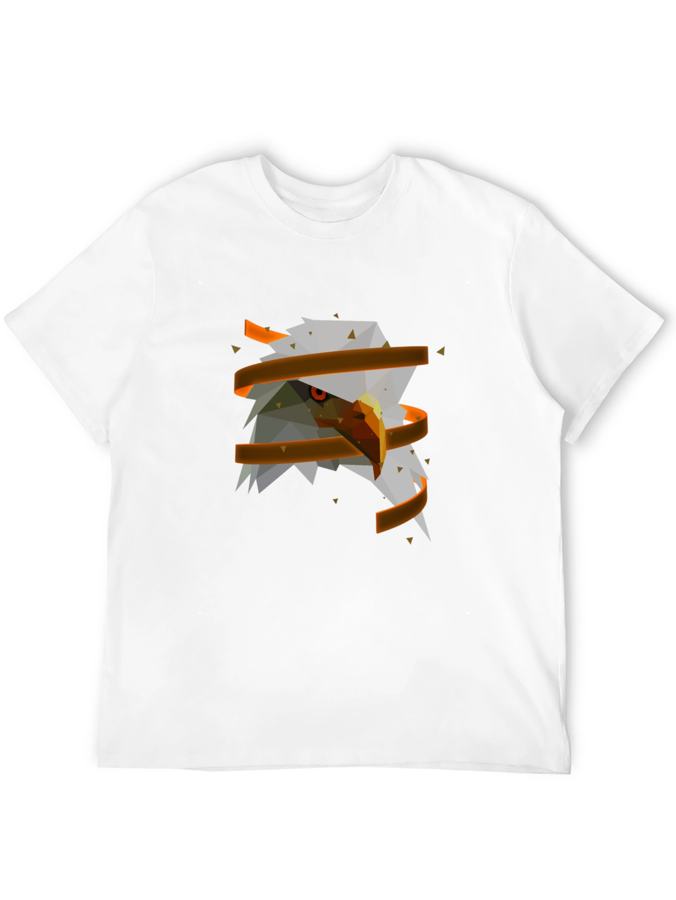 Geometric Eagle Head Graphic Tee - Modern Streetwear