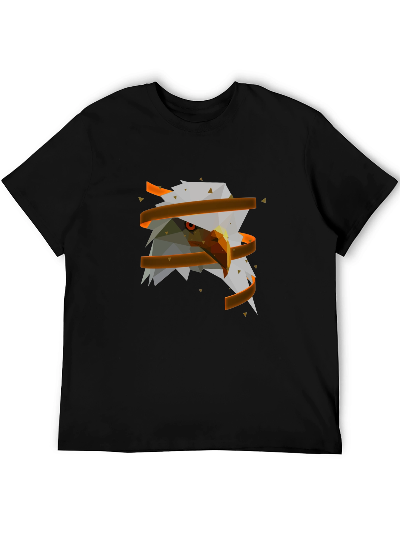 Geometric Eagle Head Graphic Tee - Modern Streetwear