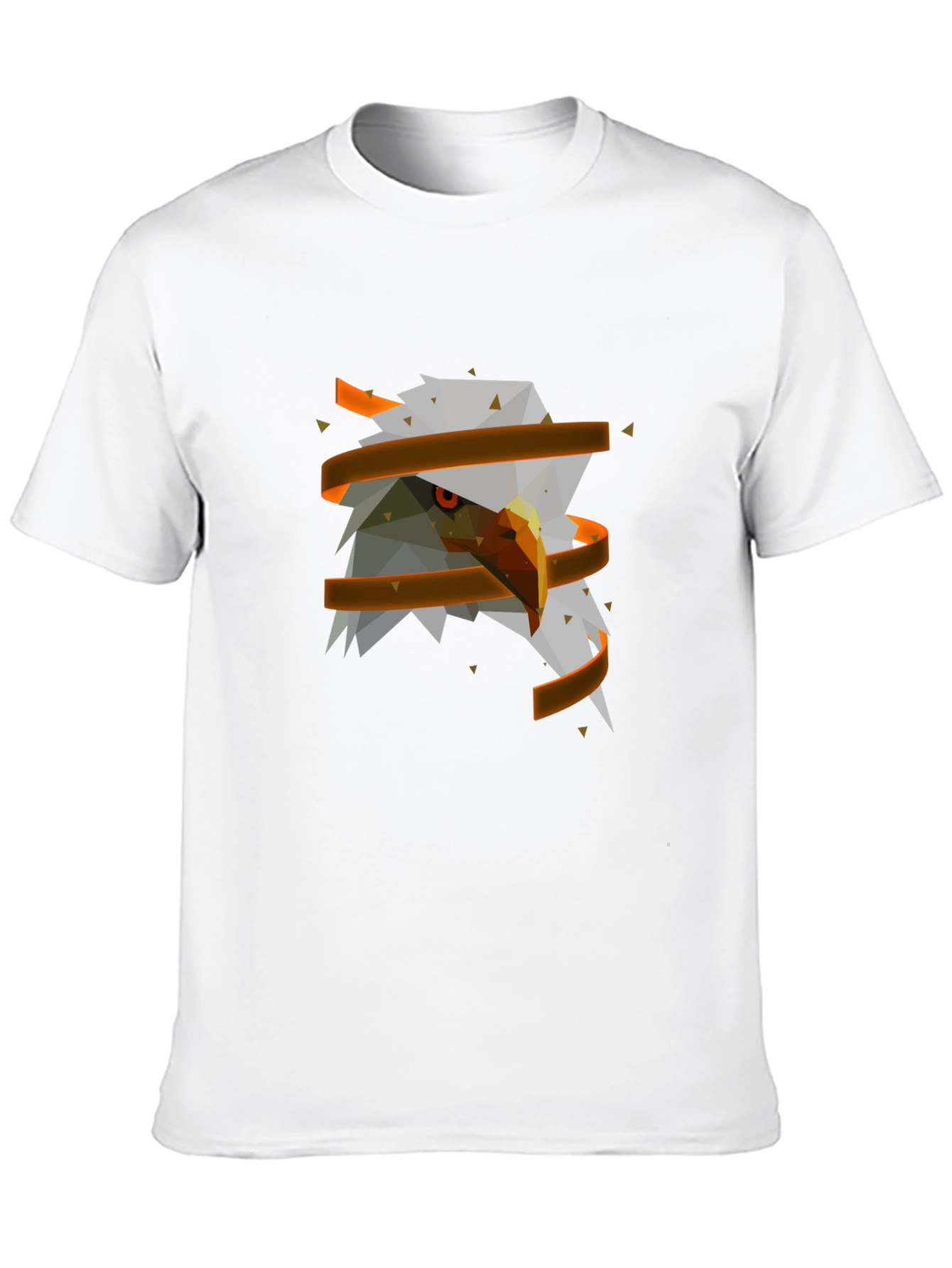Geometric Eagle Head Graphic Tee - Modern Streetwear