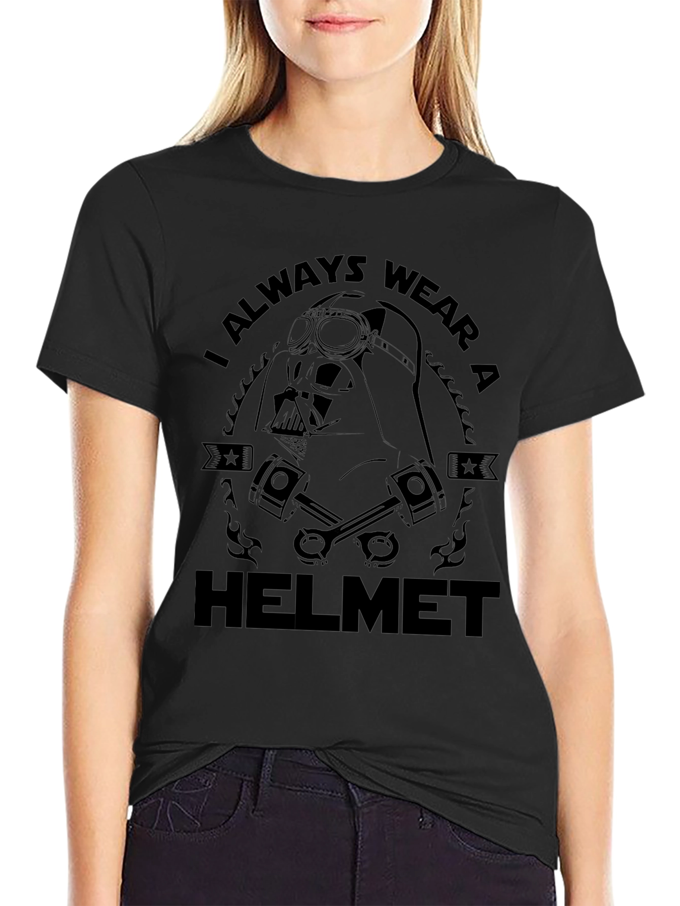 I Always Wear A Helmet Darth Vader T-Shirt