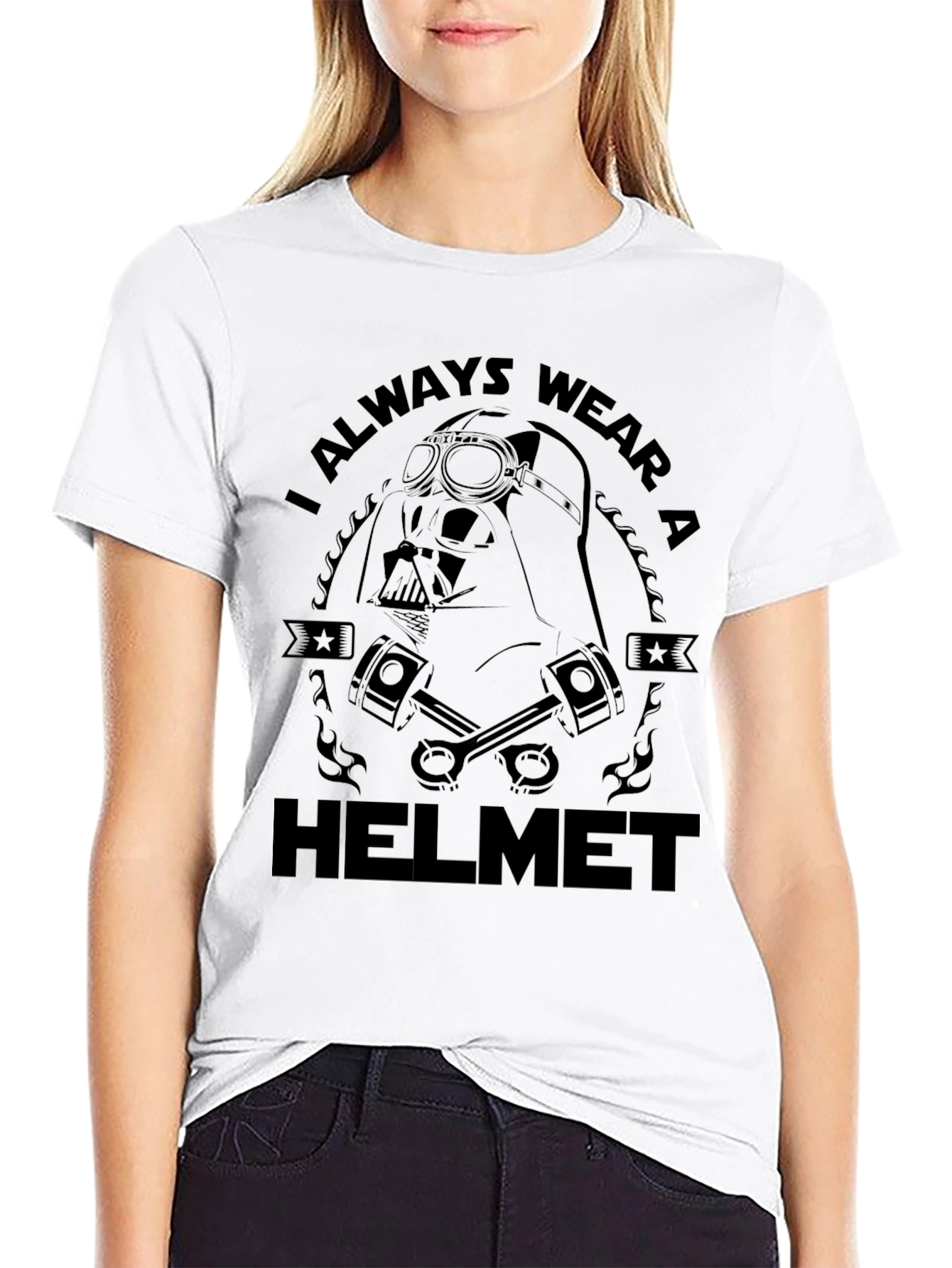 I Always Wear A Helmet Darth Vader T-Shirt
