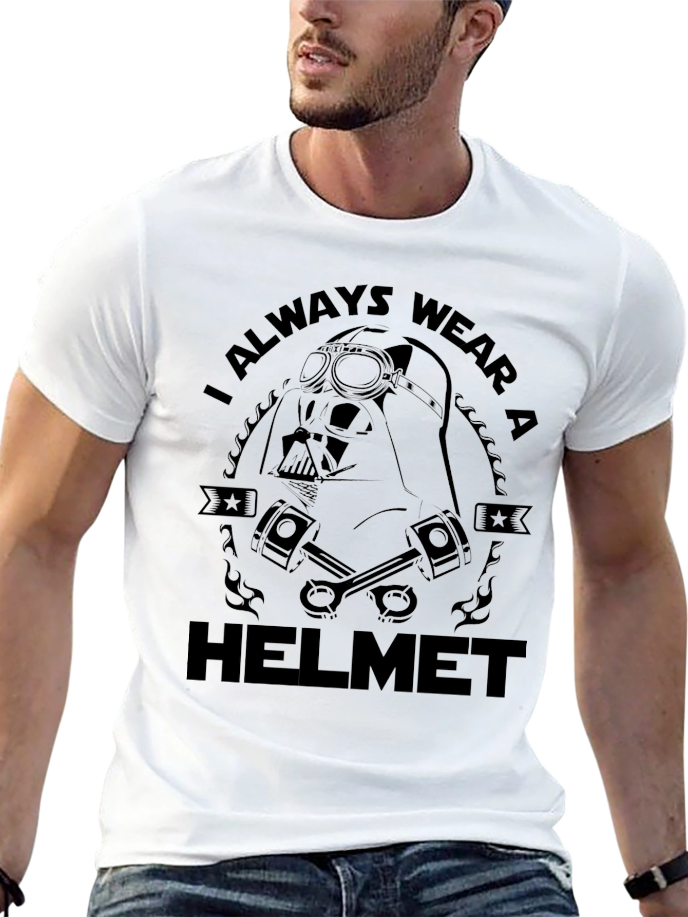 I Always Wear A Helmet Darth Vader T-Shirt