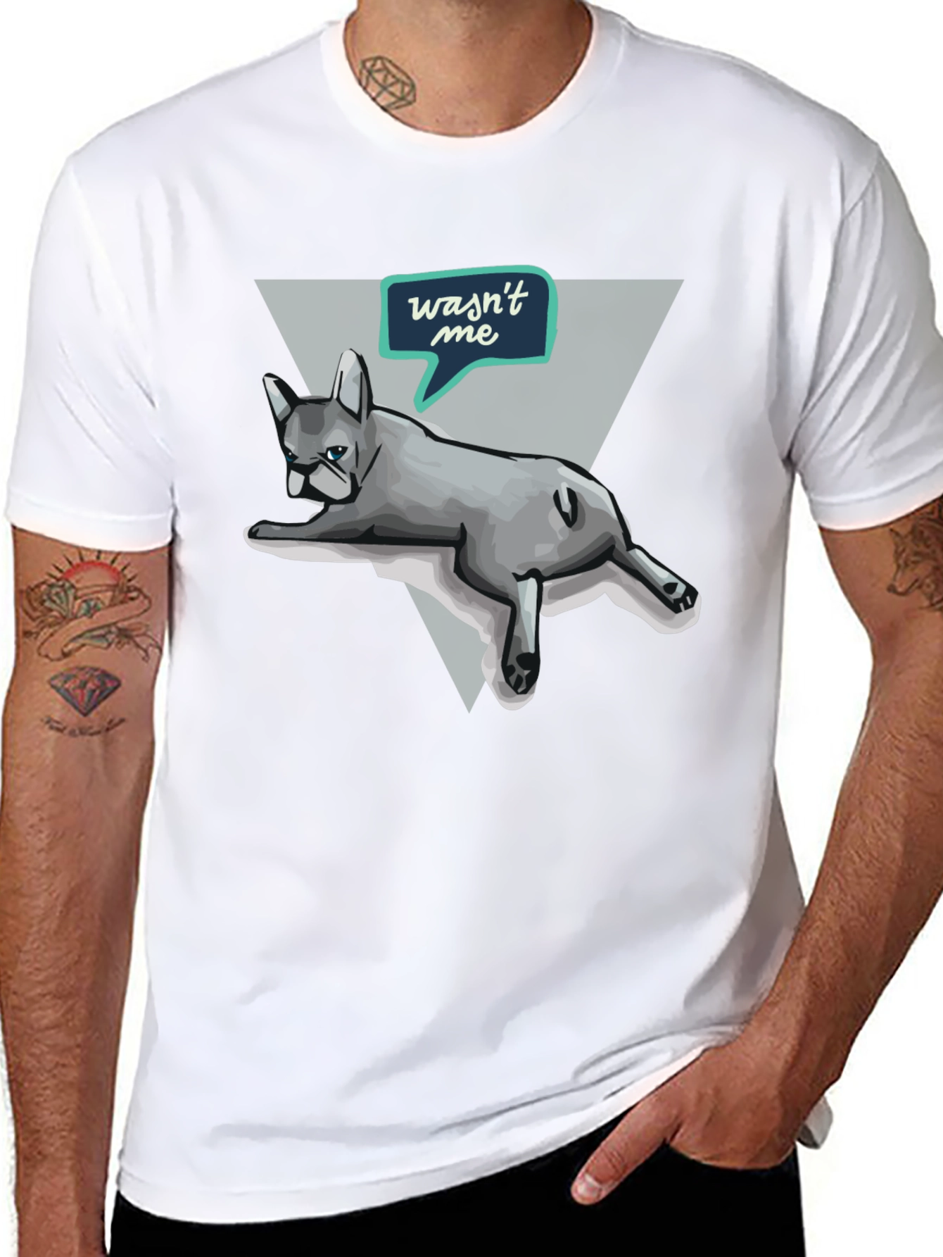 Funny Dog Graphic T-Shirt - Wasnt Me
