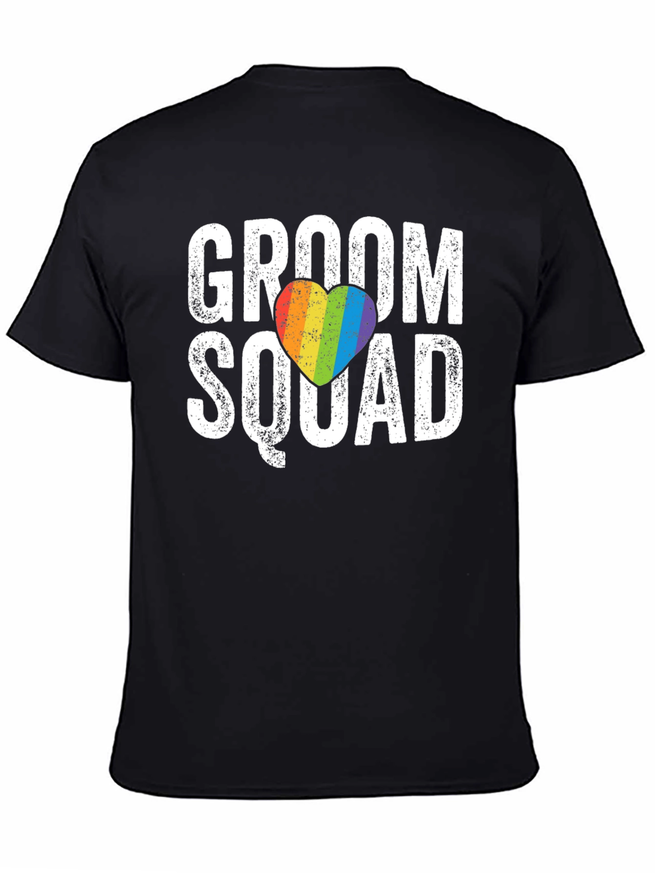 Groom Squad Rainbow Heart T-Shirt