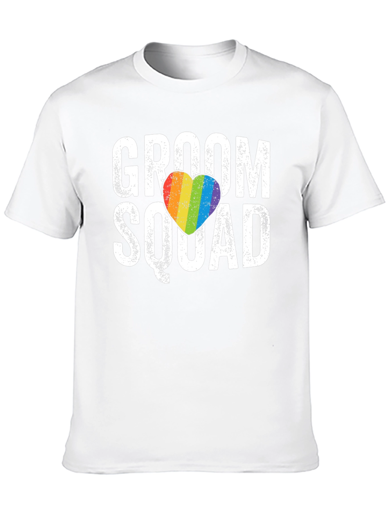 Groom Squad Rainbow Heart T-Shirt