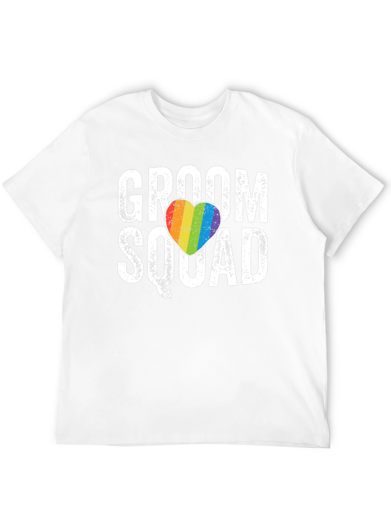 Groom Squad Rainbow Heart T-Shirt