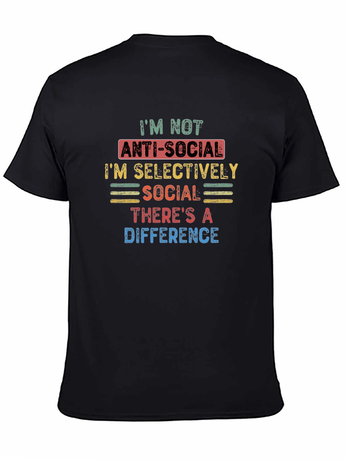 Anti-Social Graphic Tee - Funny Statement Shirt