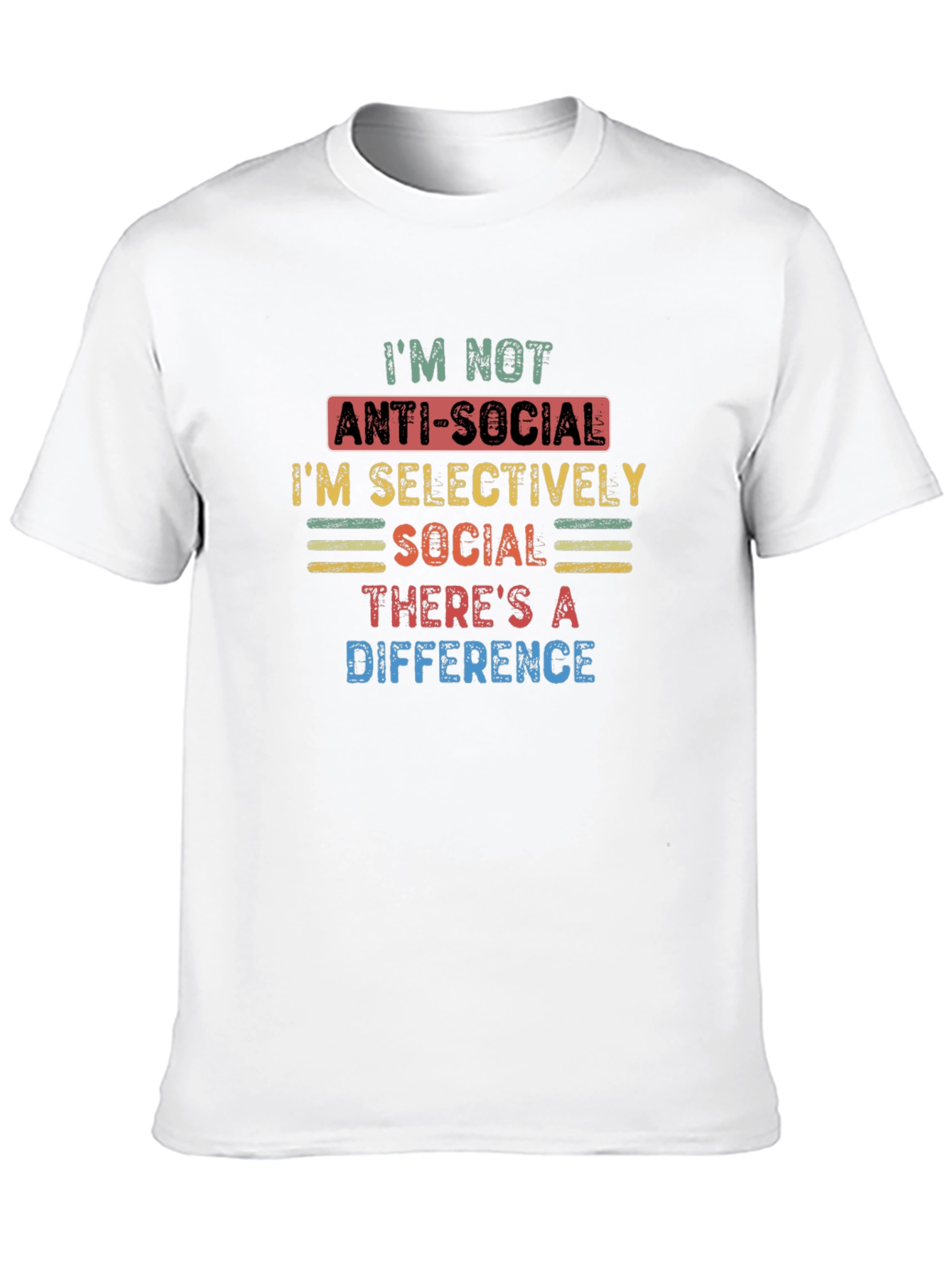 Anti-Social Graphic Tee - Funny Statement Shirt