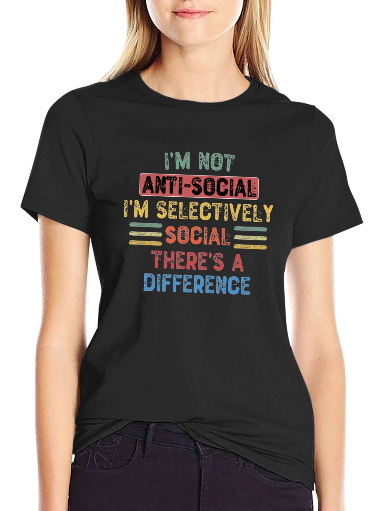 Anti-Social Graphic Tee - Funny Statement Shirt
