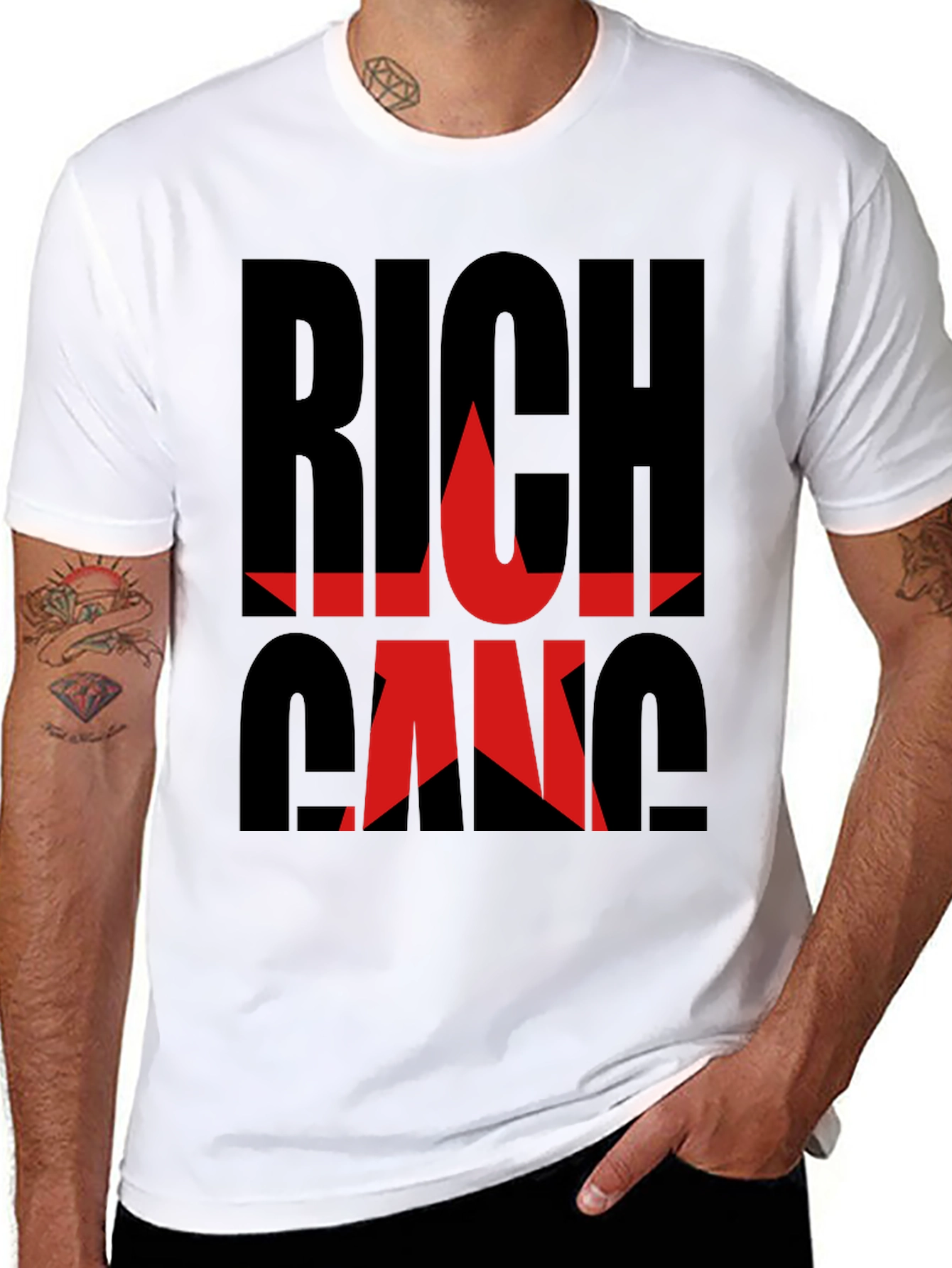 Rich Gang Black Graphic T-Shirt