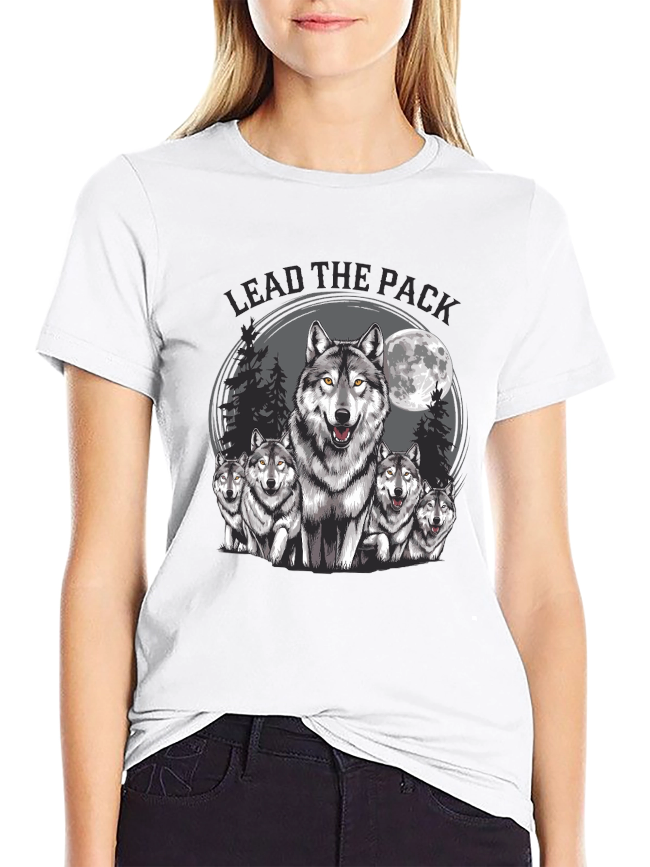 Lead the Pack Wolf Graphic T-Shirt