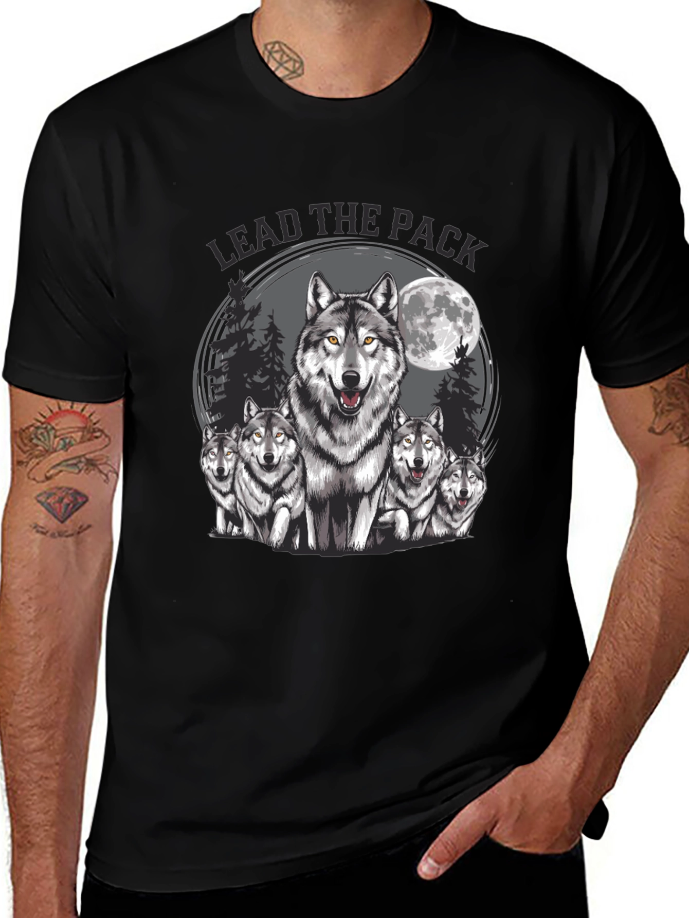 Lead the Pack Wolf Graphic T-Shirt