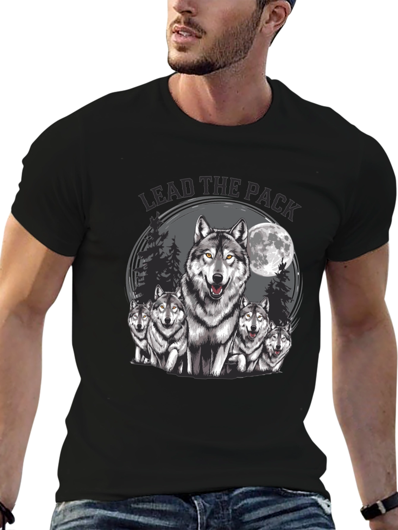 Lead the Pack Wolf Graphic T-Shirt