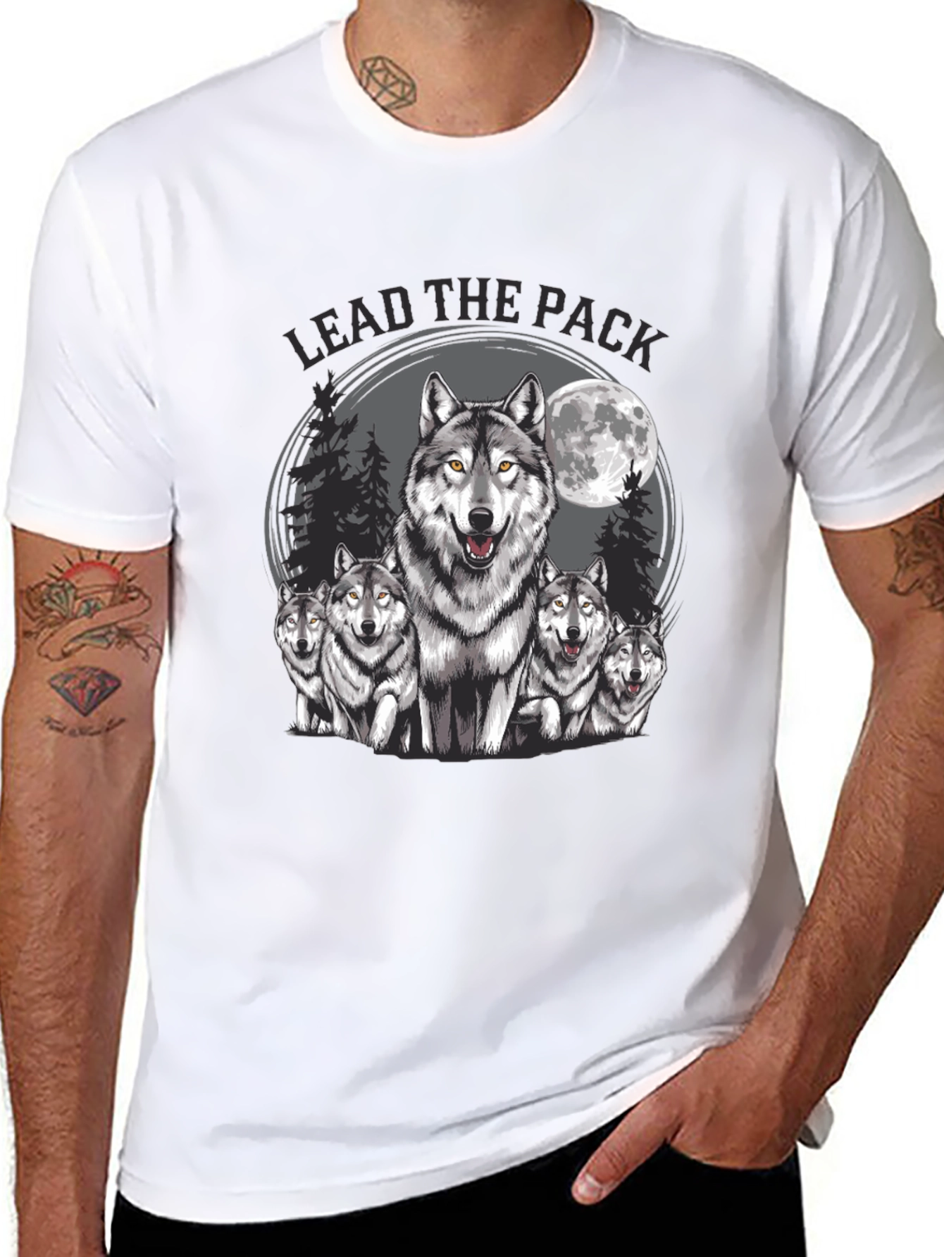 Lead the Pack Wolf Graphic T-Shirt