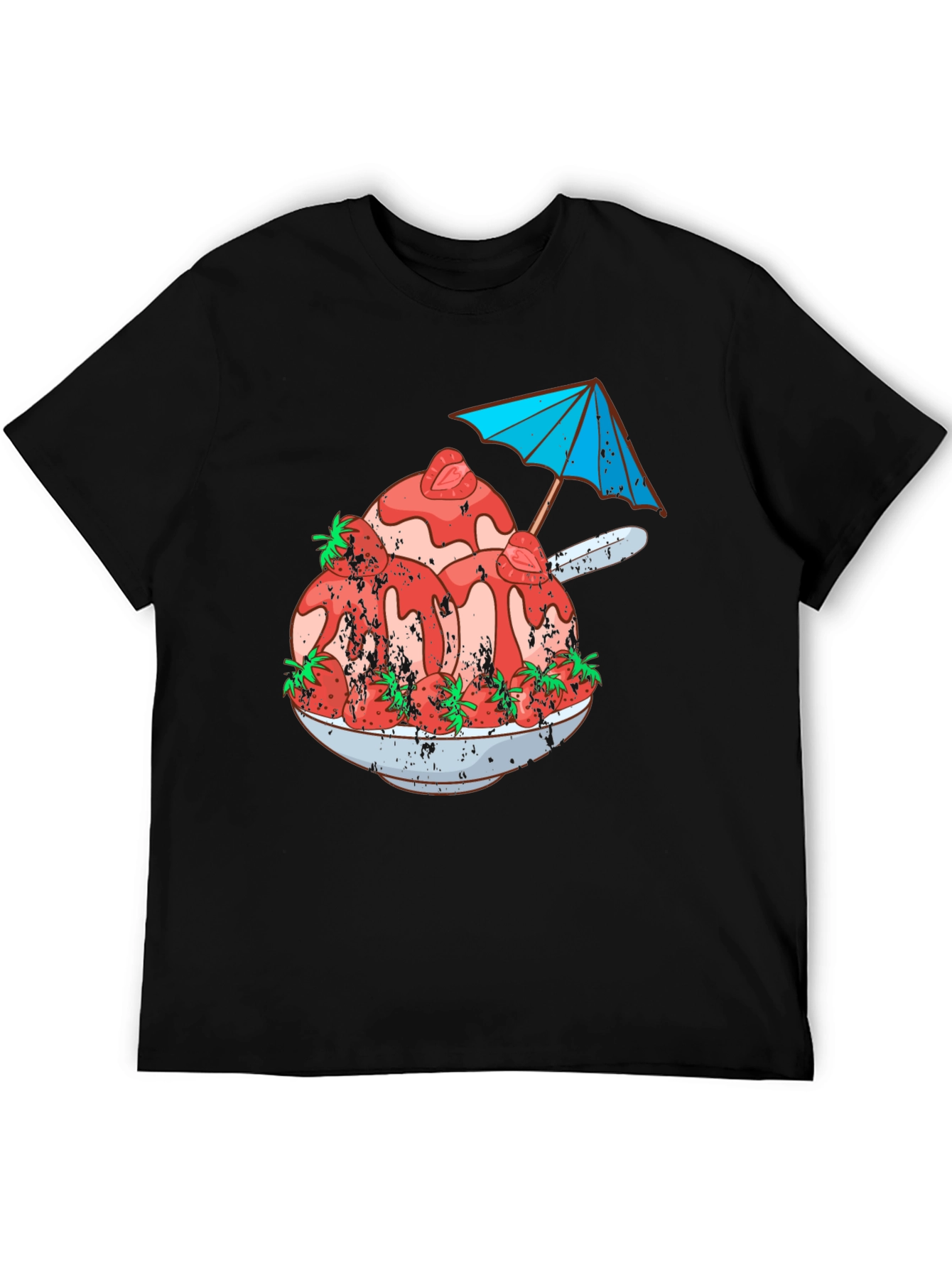 Strawberry Ice Cream Bowl Graphic Tee