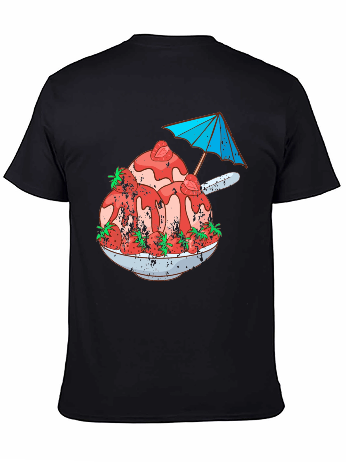 Strawberry Ice Cream Bowl Graphic Tee