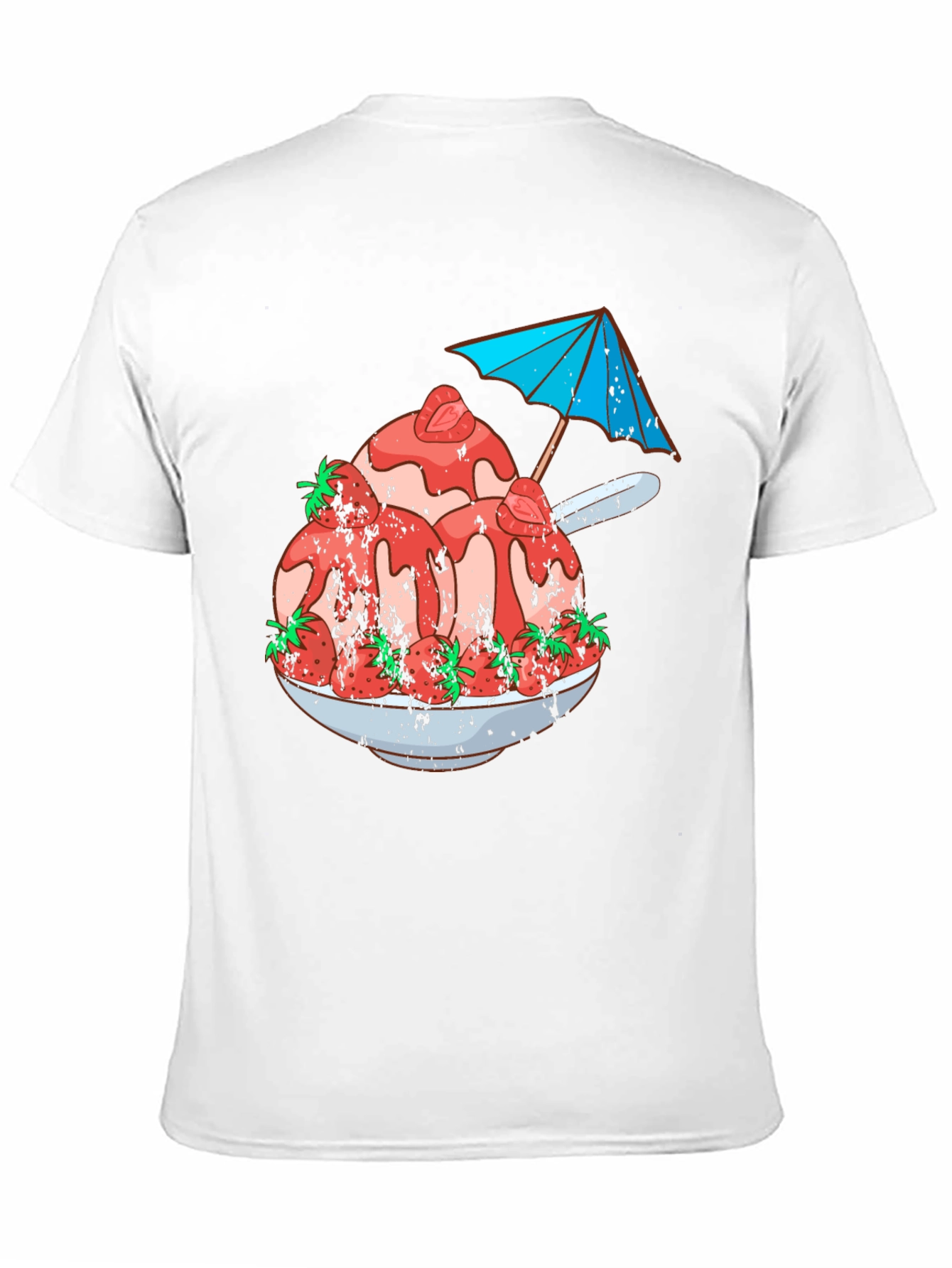 Strawberry Ice Cream Bowl Graphic Tee