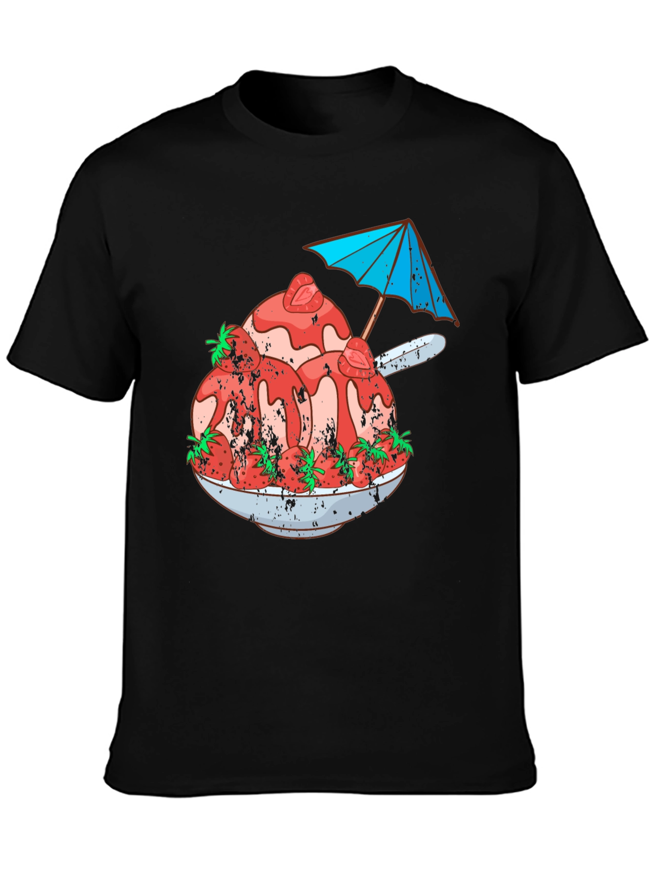 Strawberry Ice Cream Bowl Graphic Tee