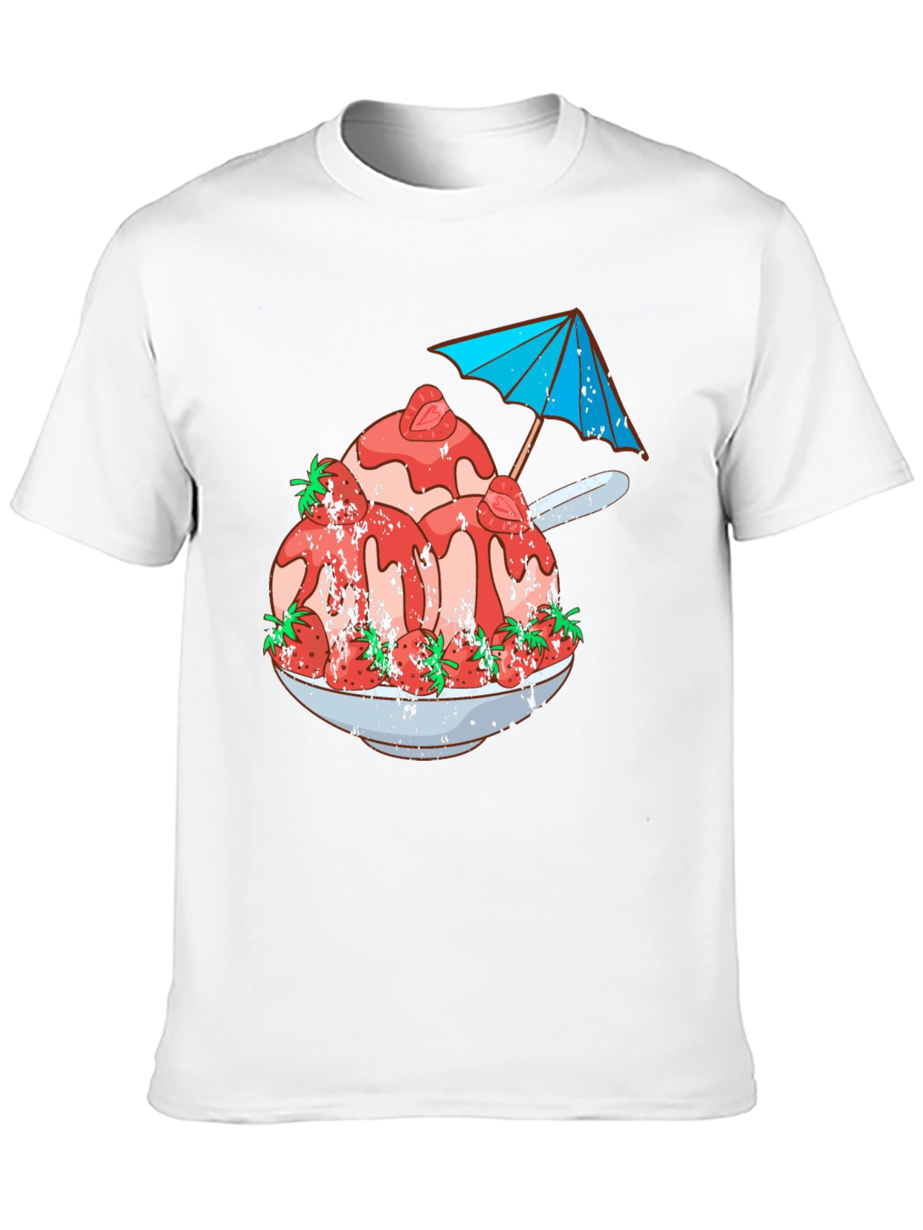Strawberry Ice Cream Bowl Graphic Tee