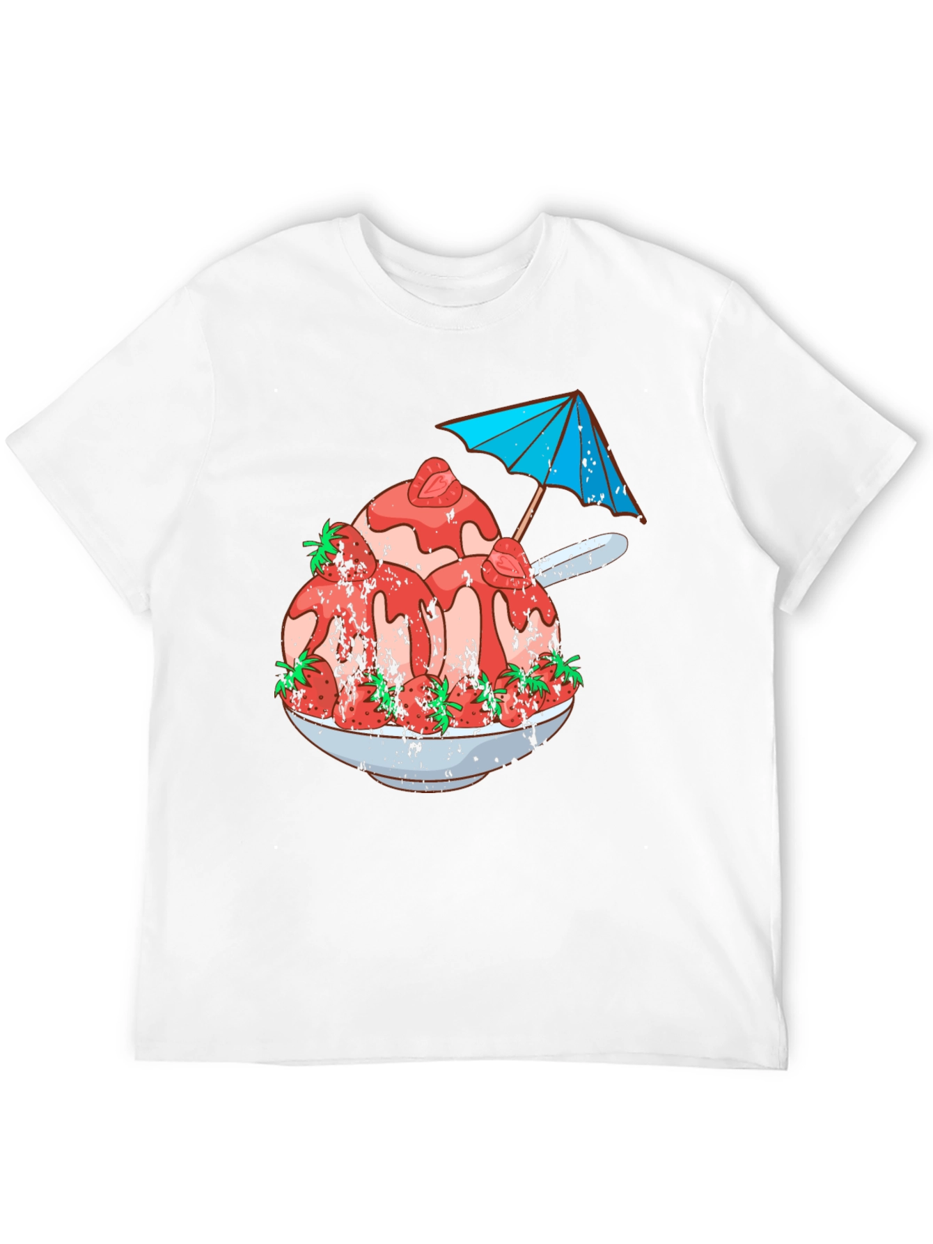 Strawberry Ice Cream Bowl Graphic Tee