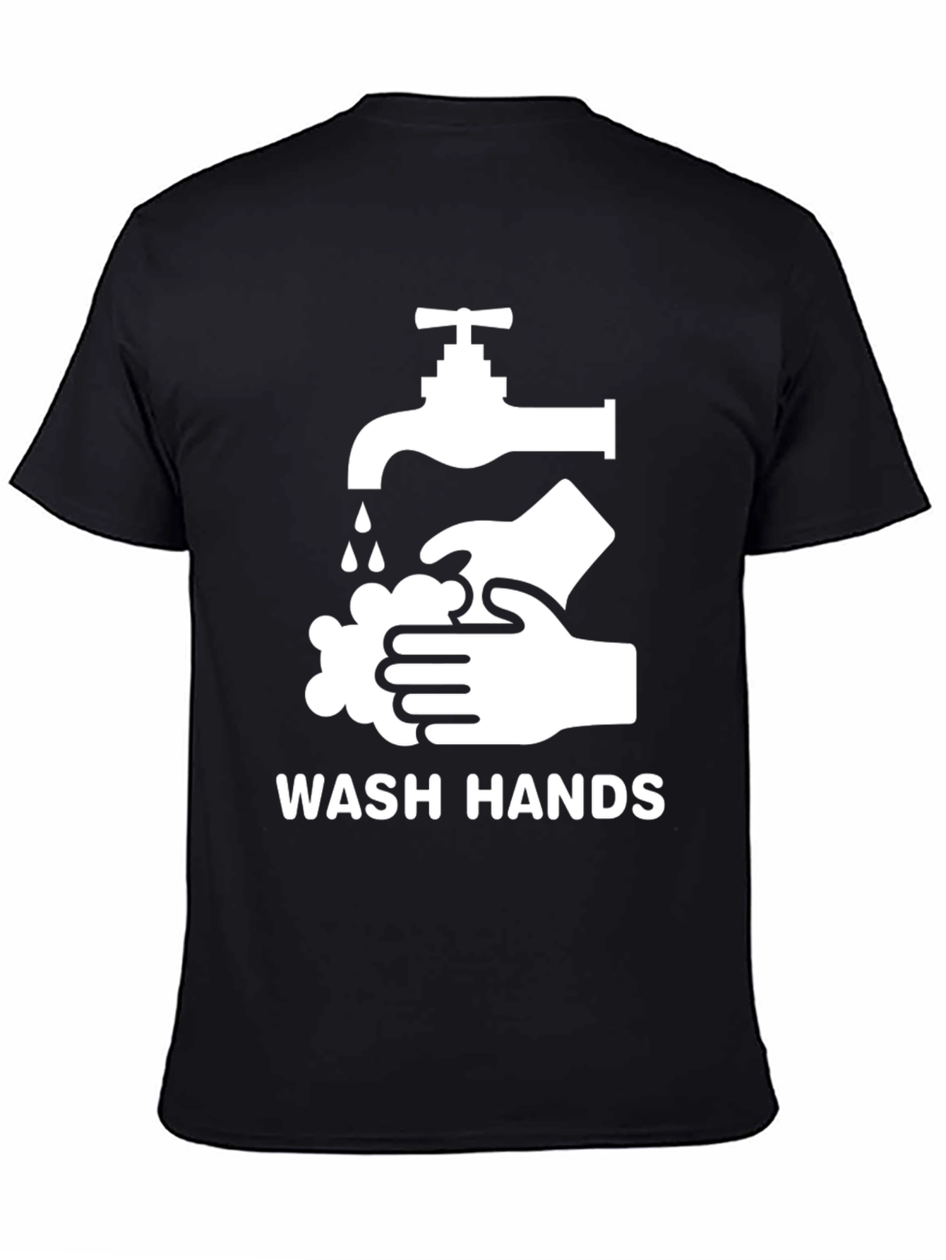 Wash Hands Graphic Tee - Black
