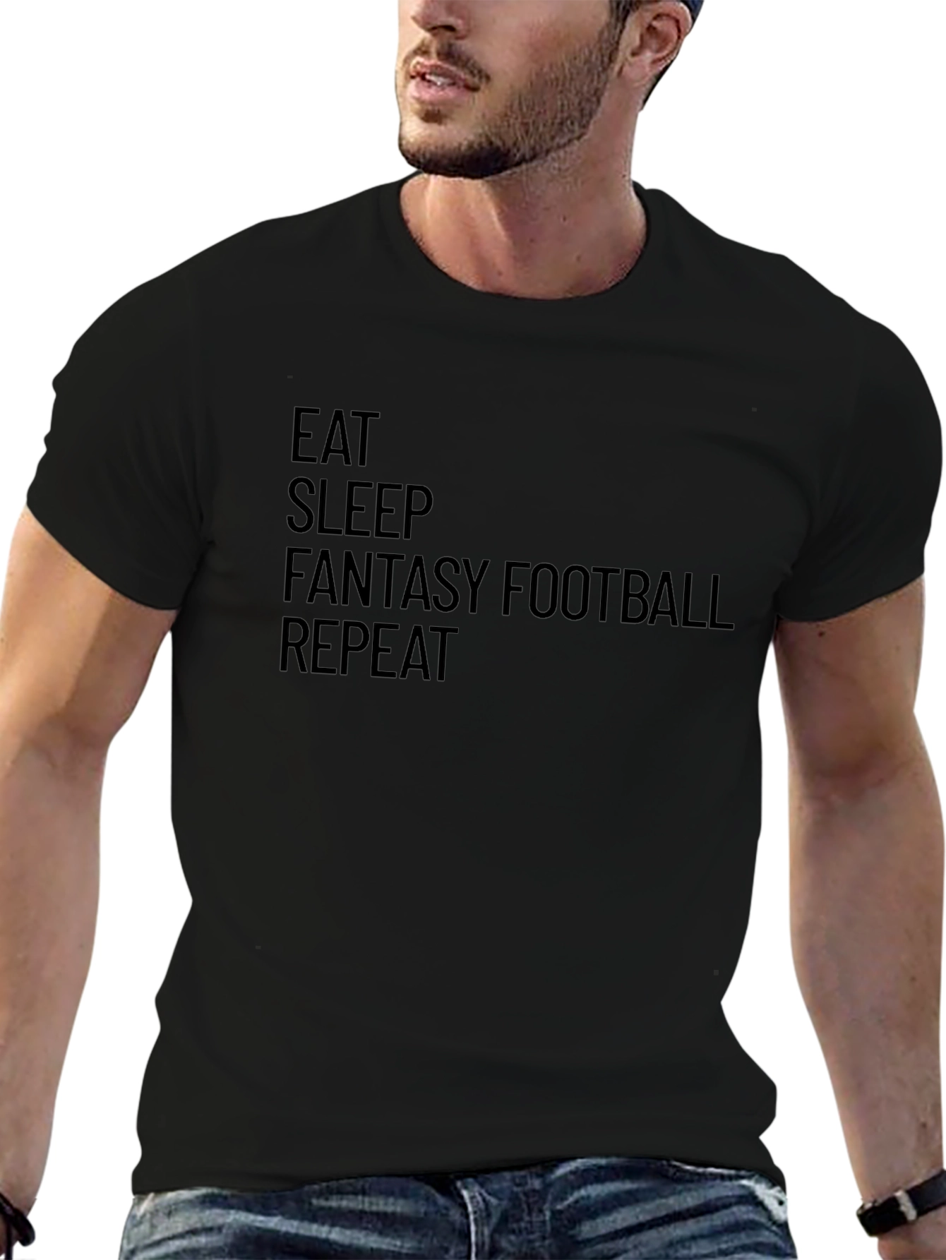 Eat Sleep Fantasy Football Repeat T-Shirt