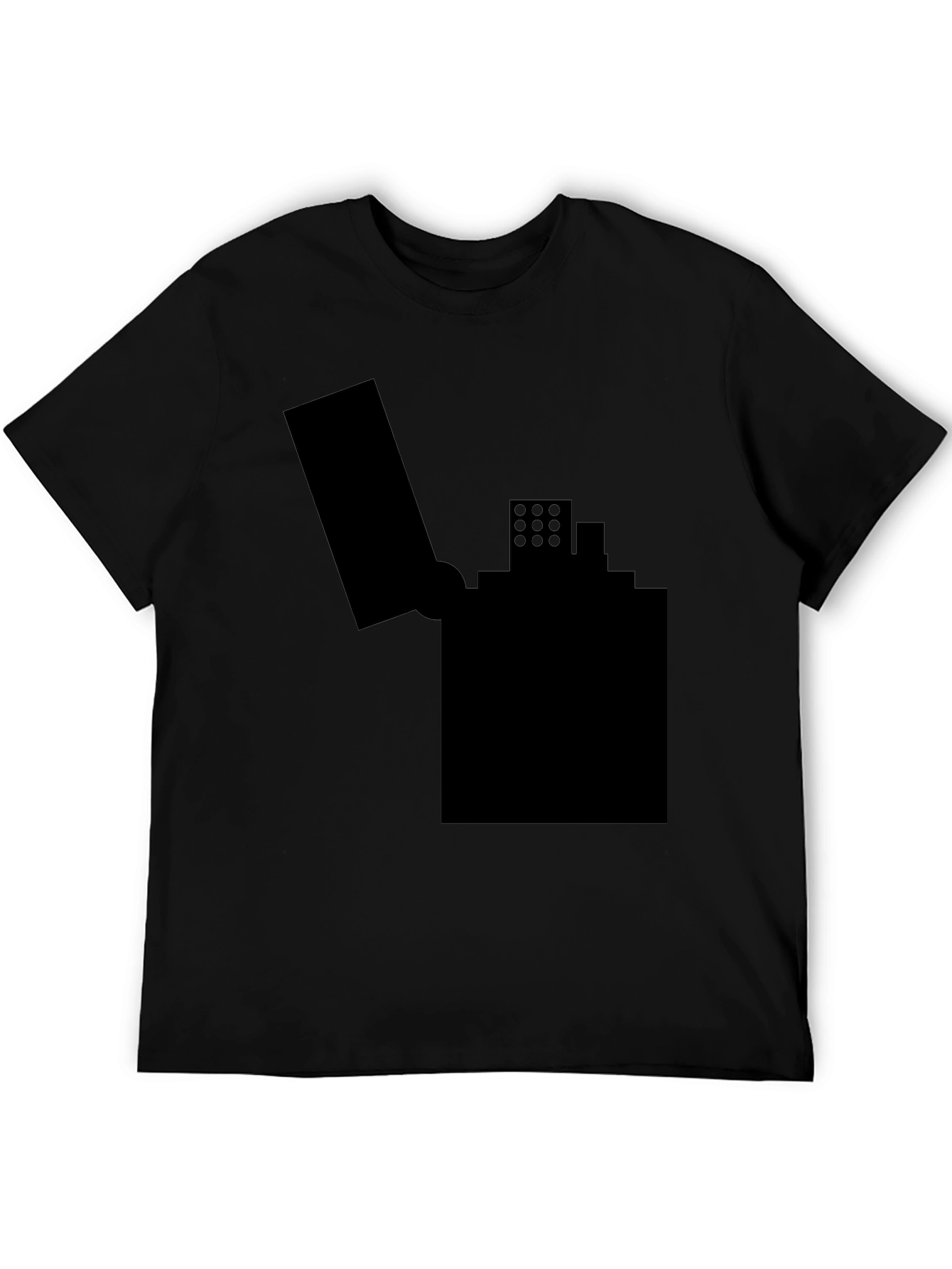 Black T-Shirt with Lighter Graphic Design