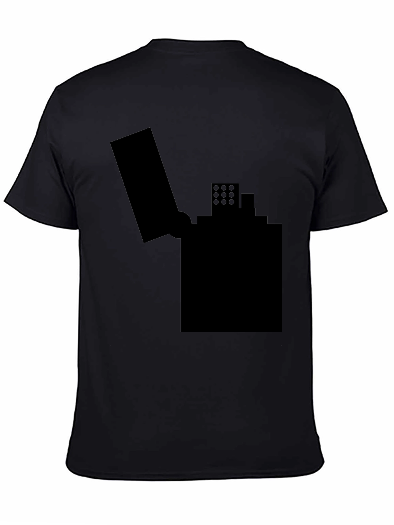Black T-Shirt with Lighter Graphic Design