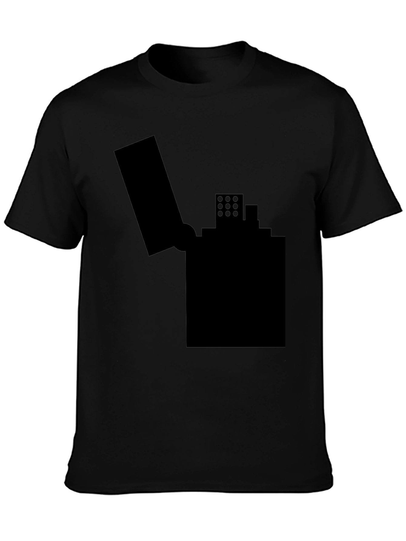 Black T-Shirt with Lighter Graphic Design