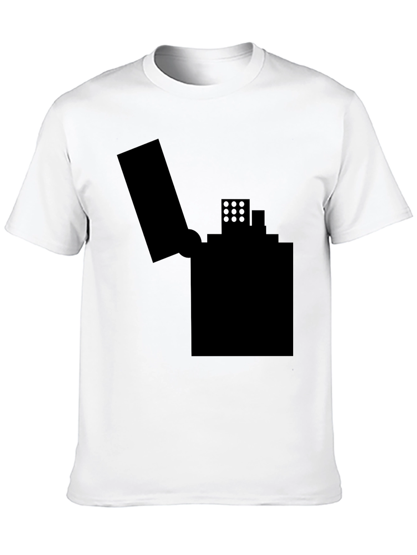 Black T-Shirt with Lighter Graphic Design