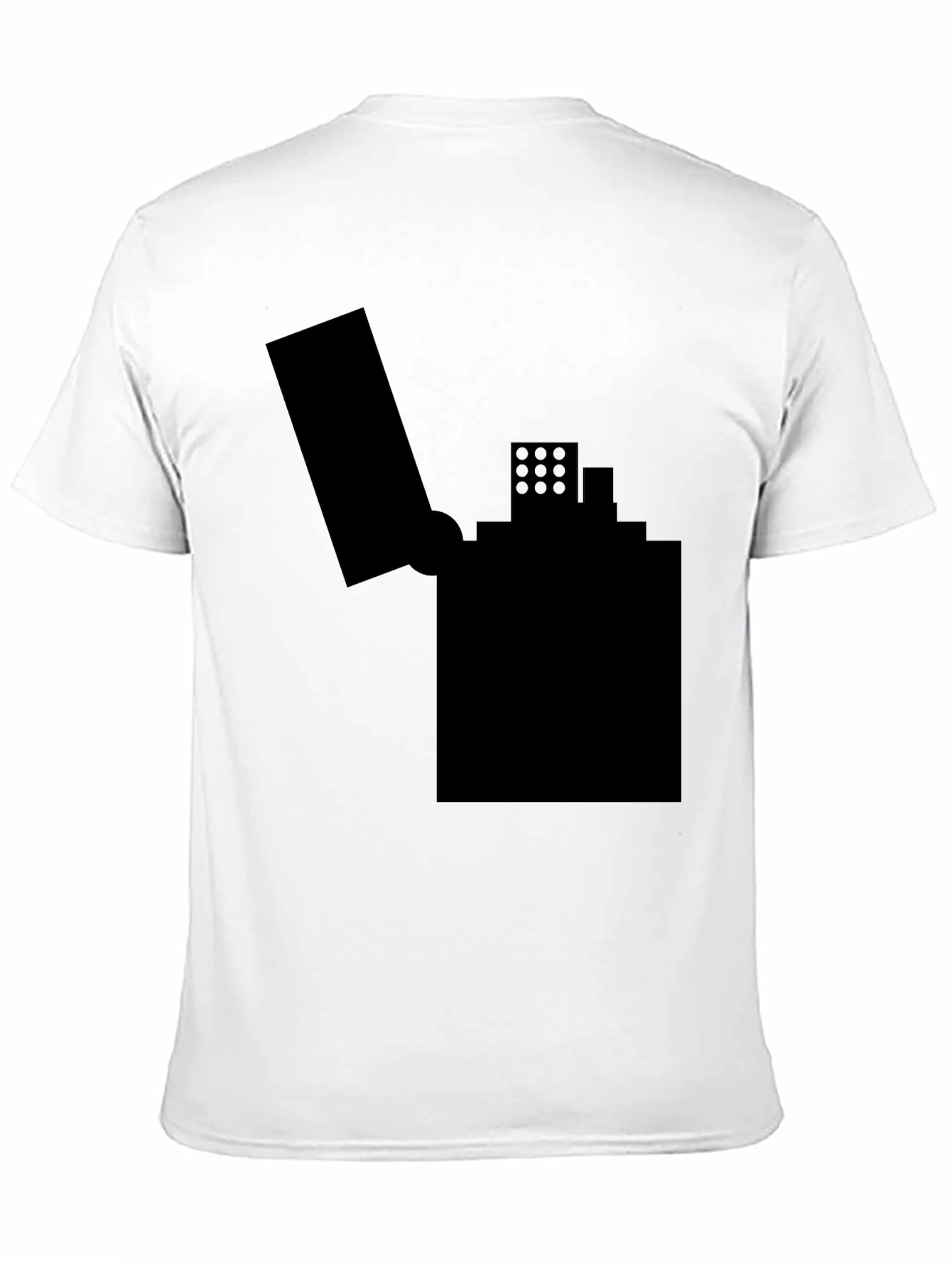 Black T-Shirt with Lighter Graphic Design
