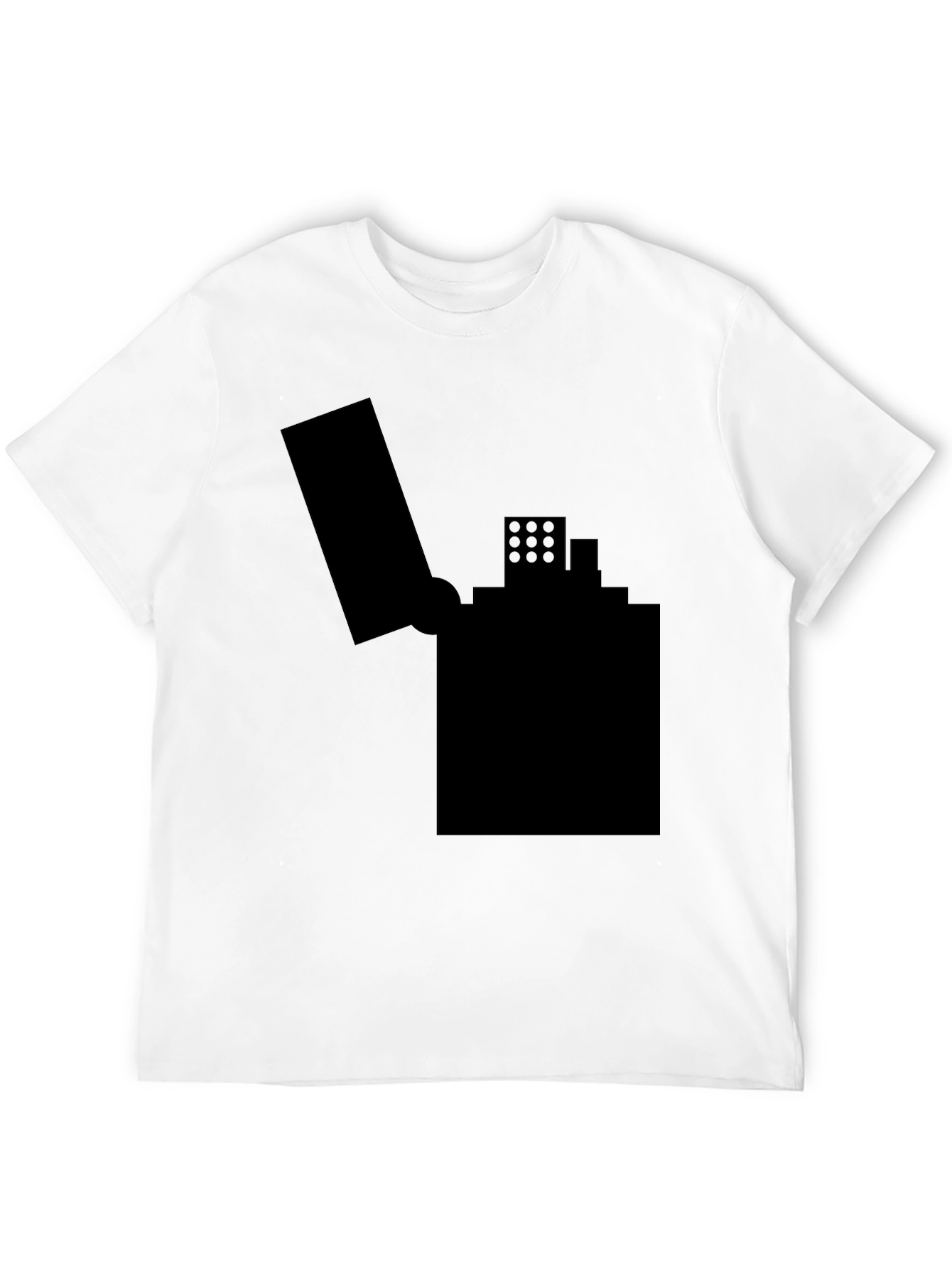 Black T-Shirt with Lighter Graphic Design