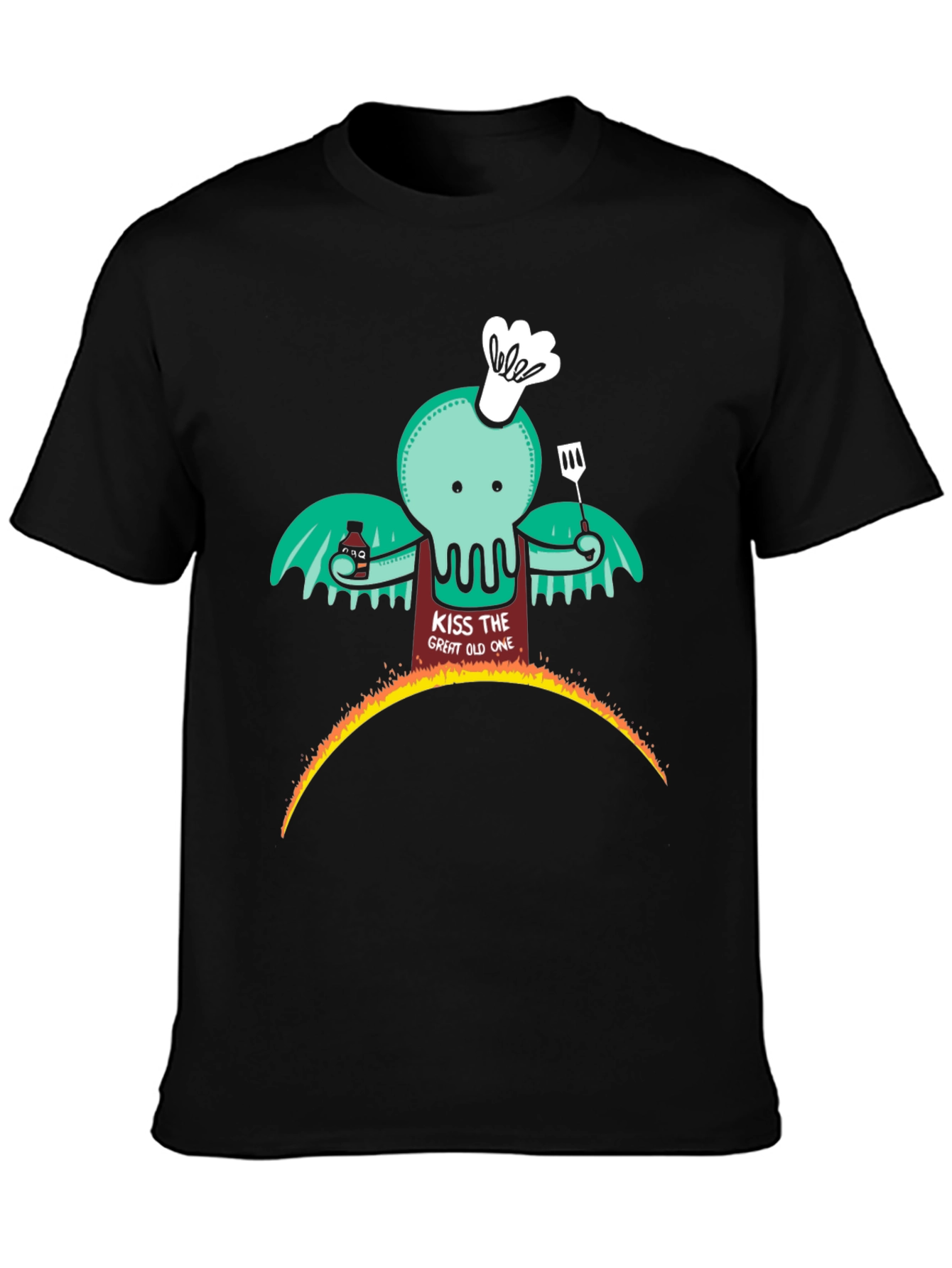 Cthulhu BBQ T-Shirt - Kiss the Great Old One