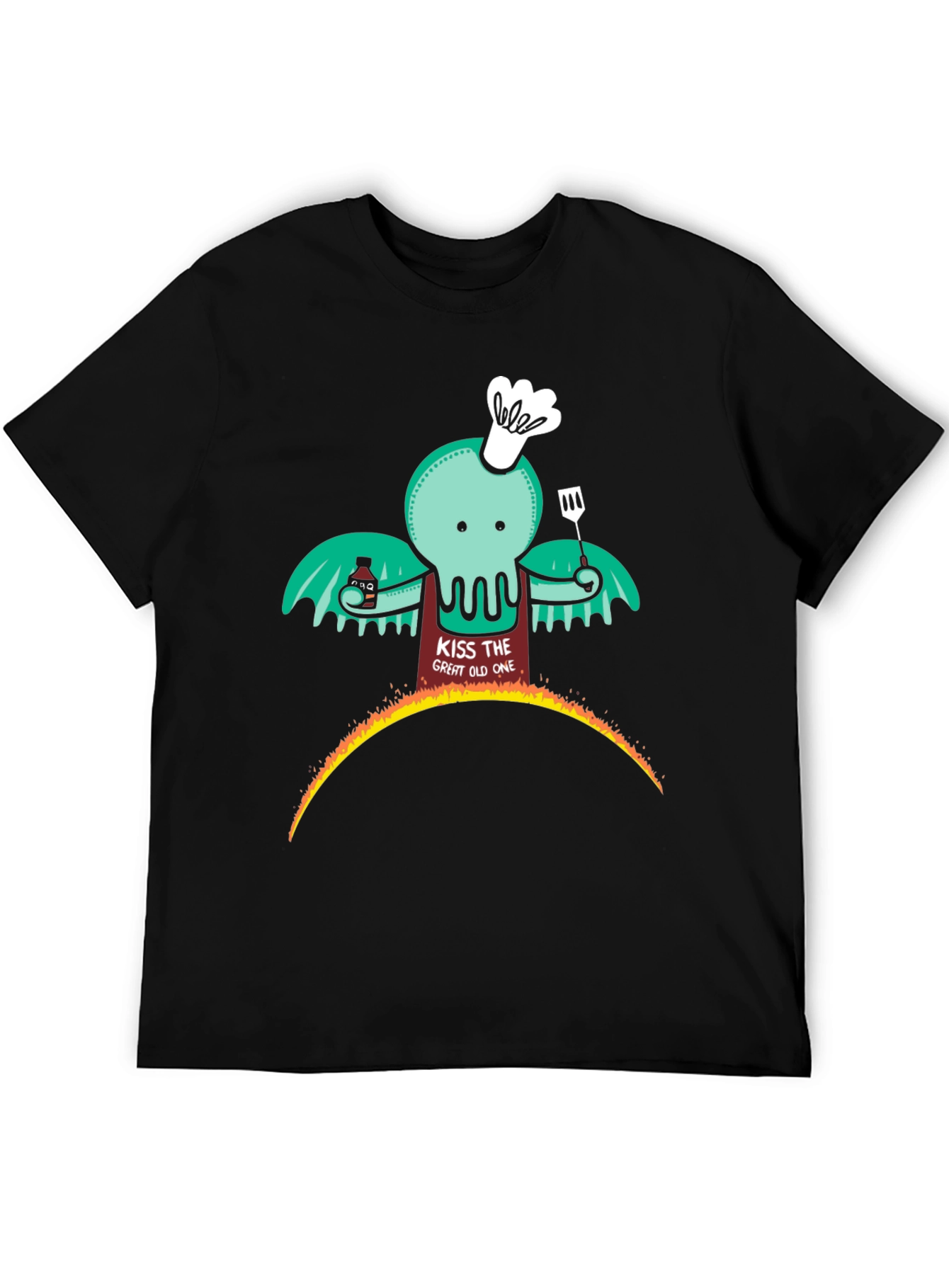 Cthulhu BBQ T-Shirt - Kiss the Great Old One