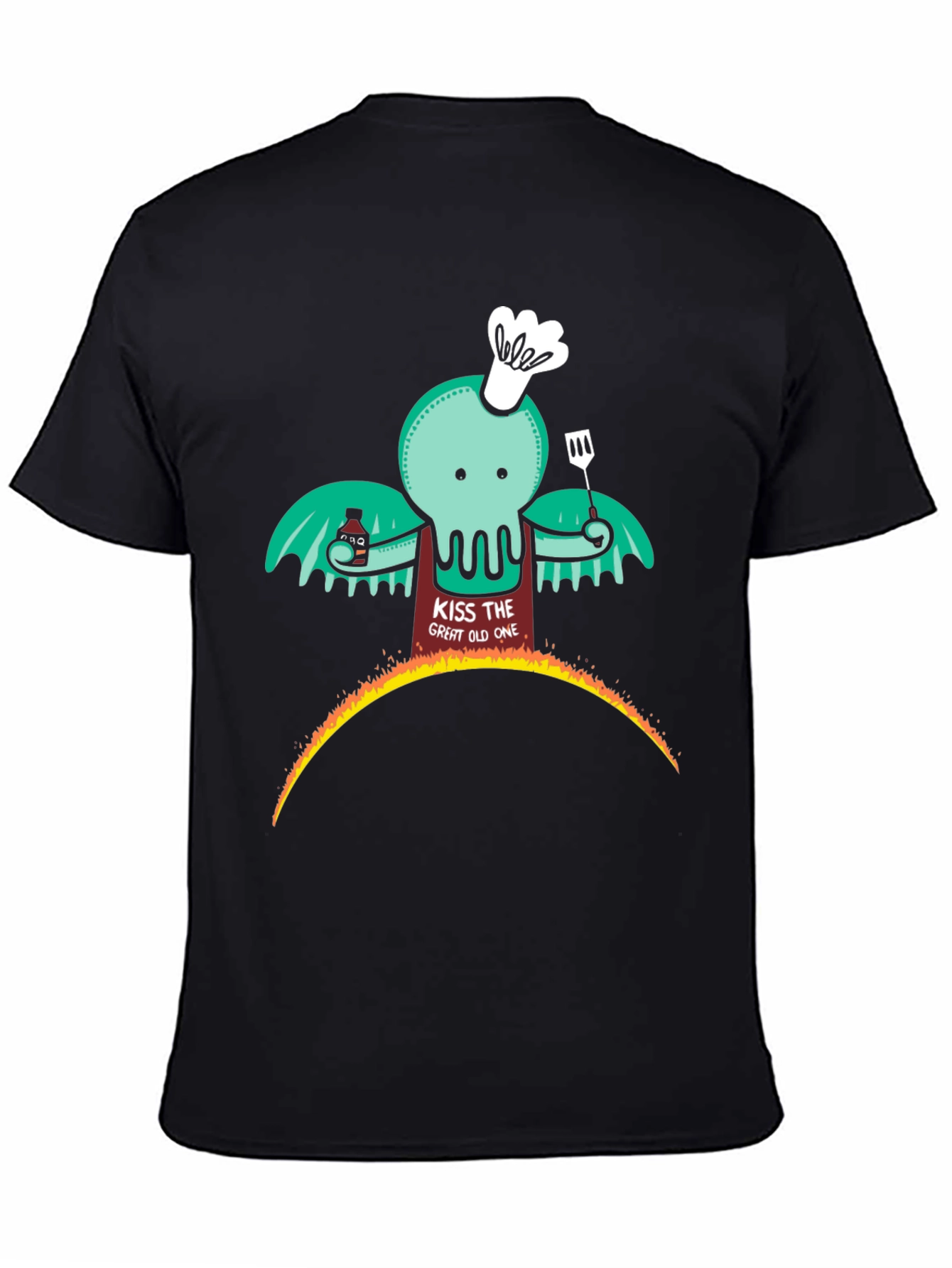 Cthulhu BBQ T-Shirt - Kiss the Great Old One