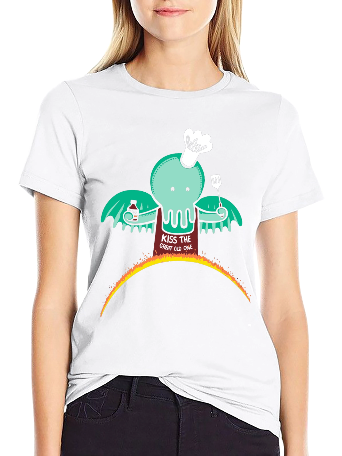 Cthulhu BBQ T-Shirt - Kiss the Great Old One