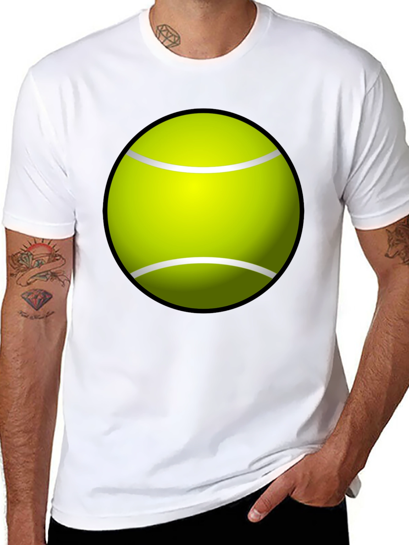 Tennis Ball Graphic Tee - Fun & Casual