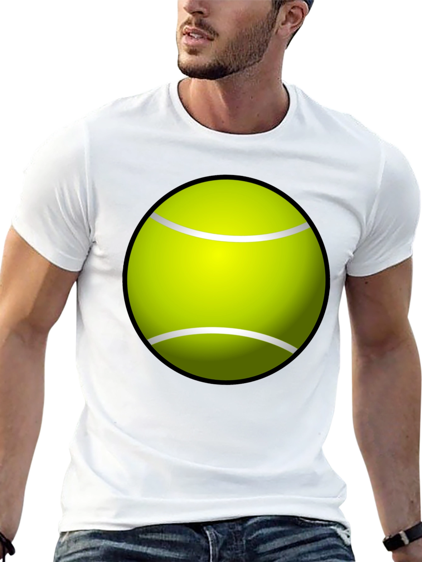 Tennis Ball Graphic Tee - Fun & Casual