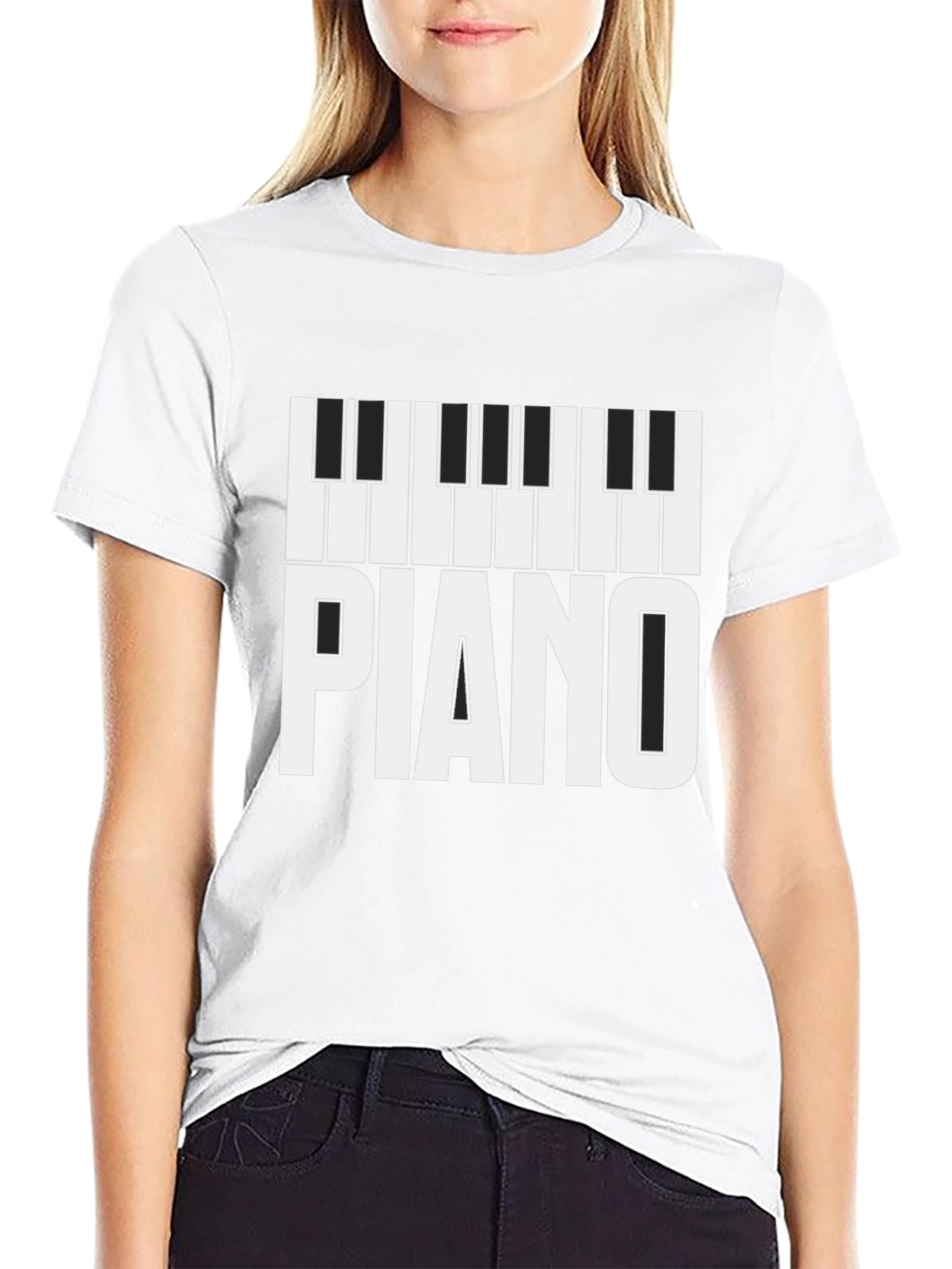 Piano Keys Graphic T-Shirt