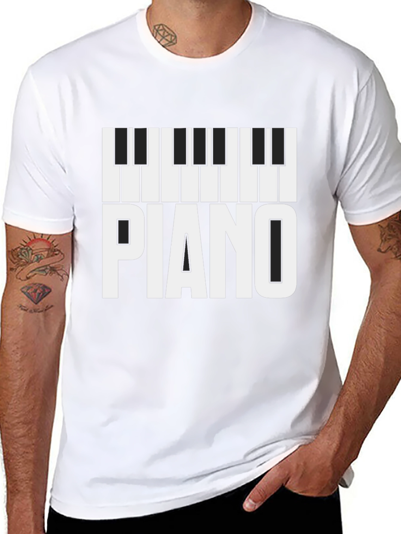 Piano Keys Graphic T-Shirt