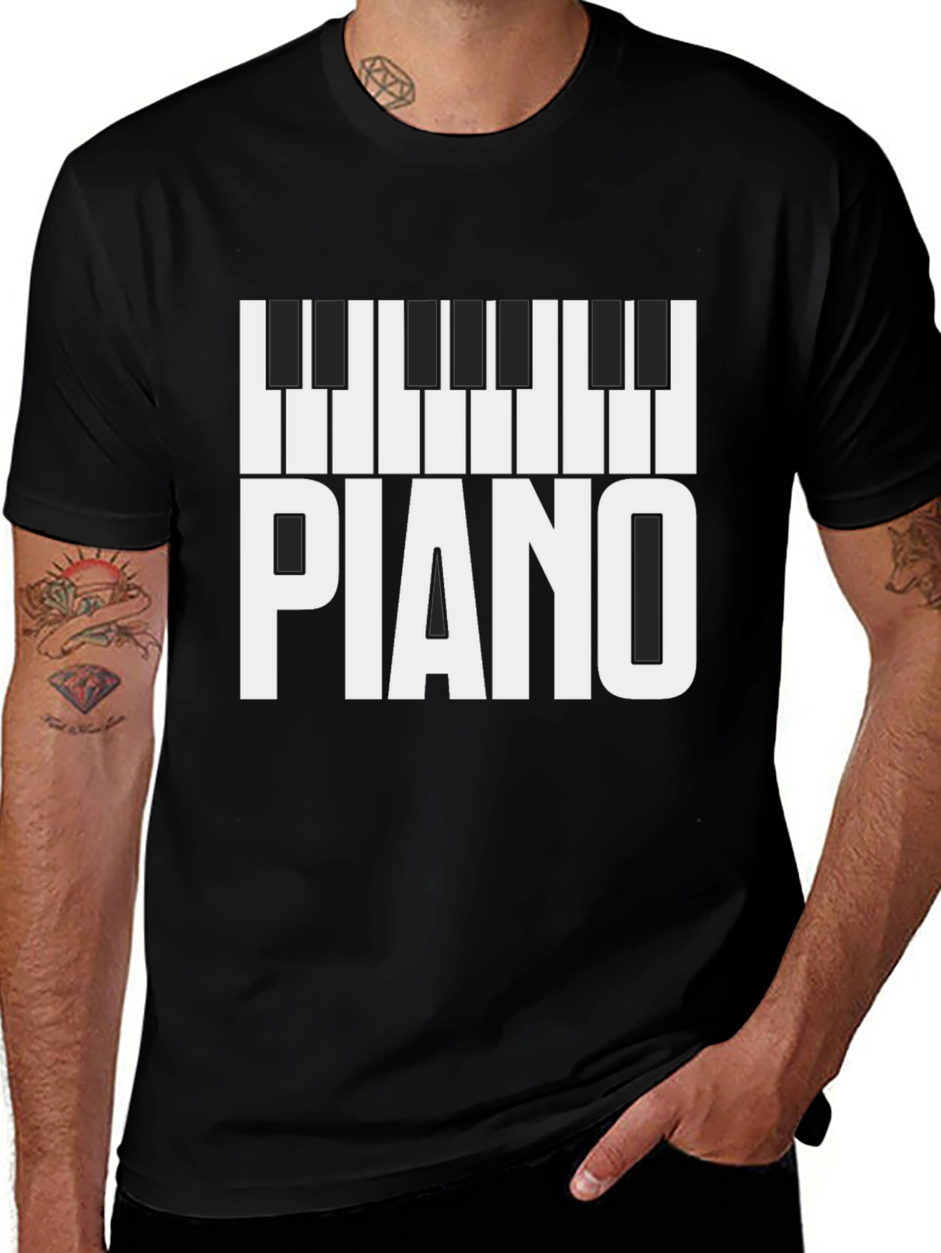 Piano Keys Graphic T-Shirt