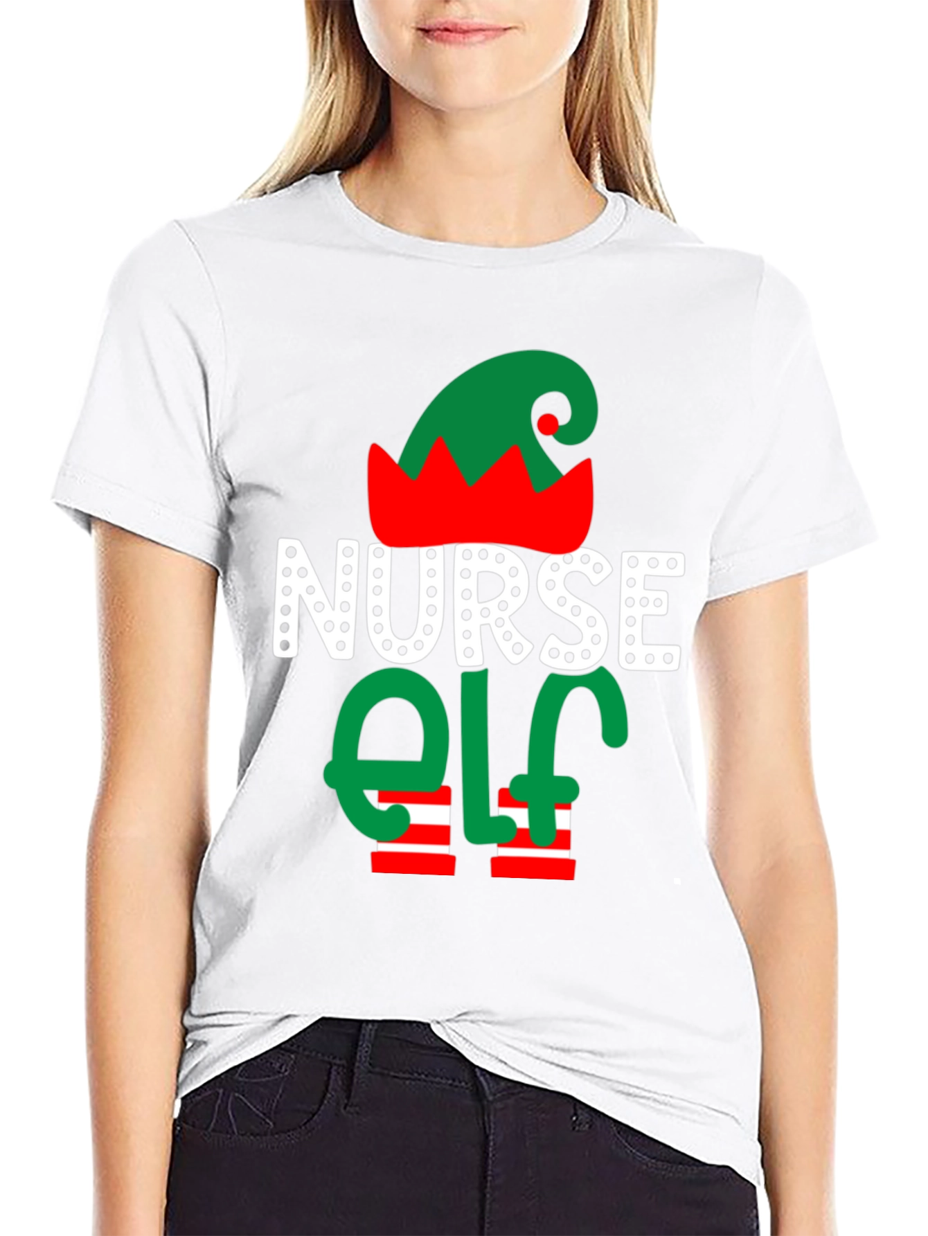Nurse Elf Christmas T-Shirt