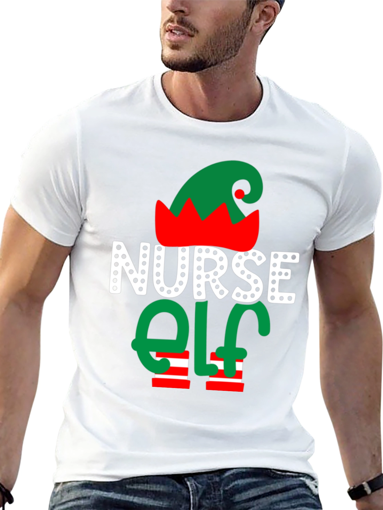 Nurse Elf Christmas T-Shirt