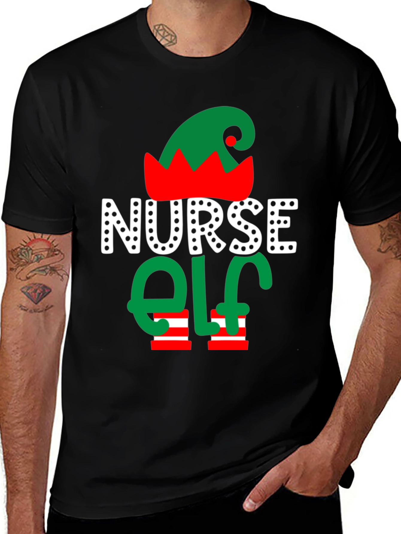 Nurse Elf Christmas T-Shirt