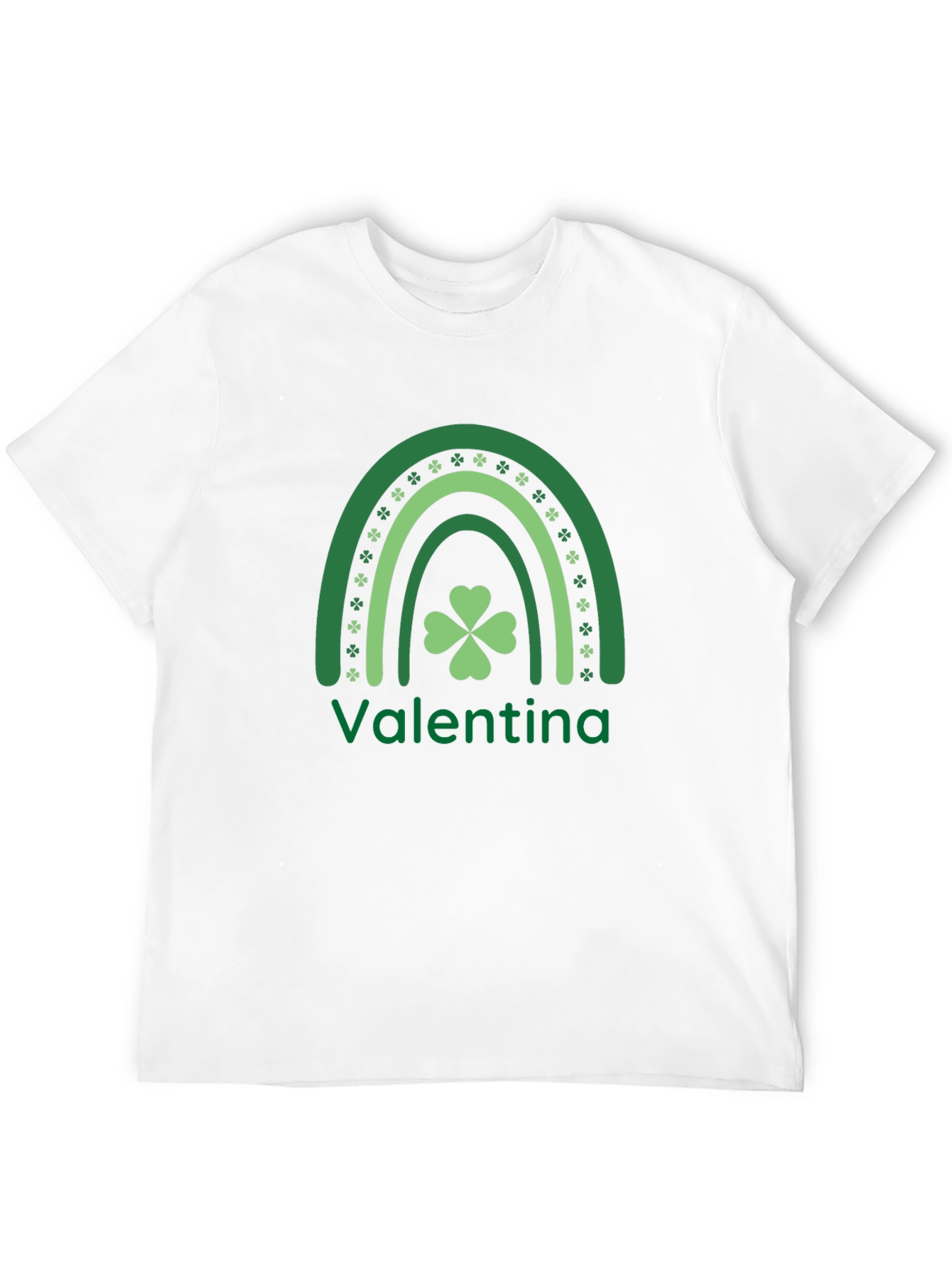 Personalized Shamrock Rainbow St. Patricks Day T-Shirt