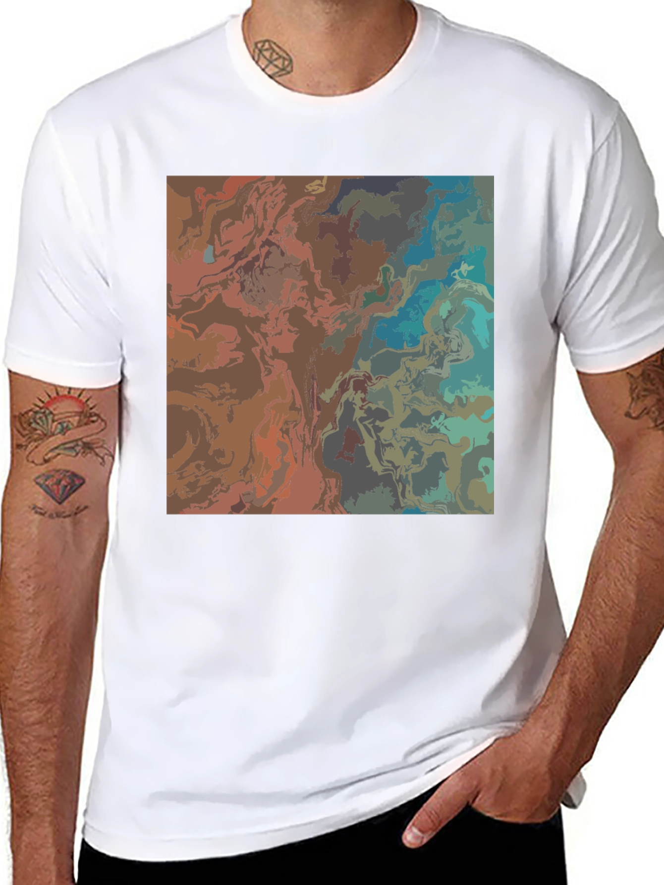 Abstract Art Black T-Shirt - Stylish Graphic Tee