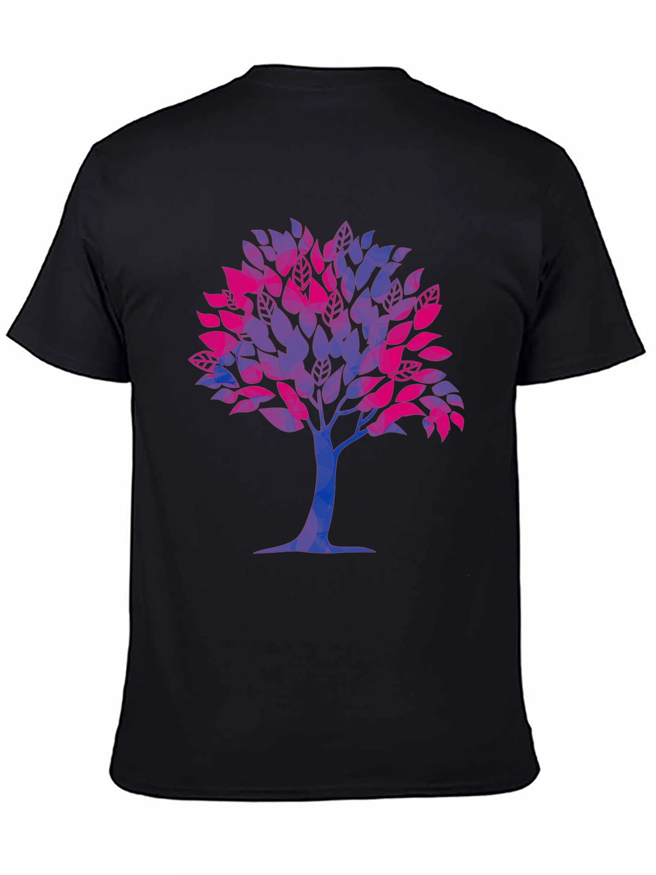 Bisexual Pride Tree Graphic Tee - Soft Black Shirt