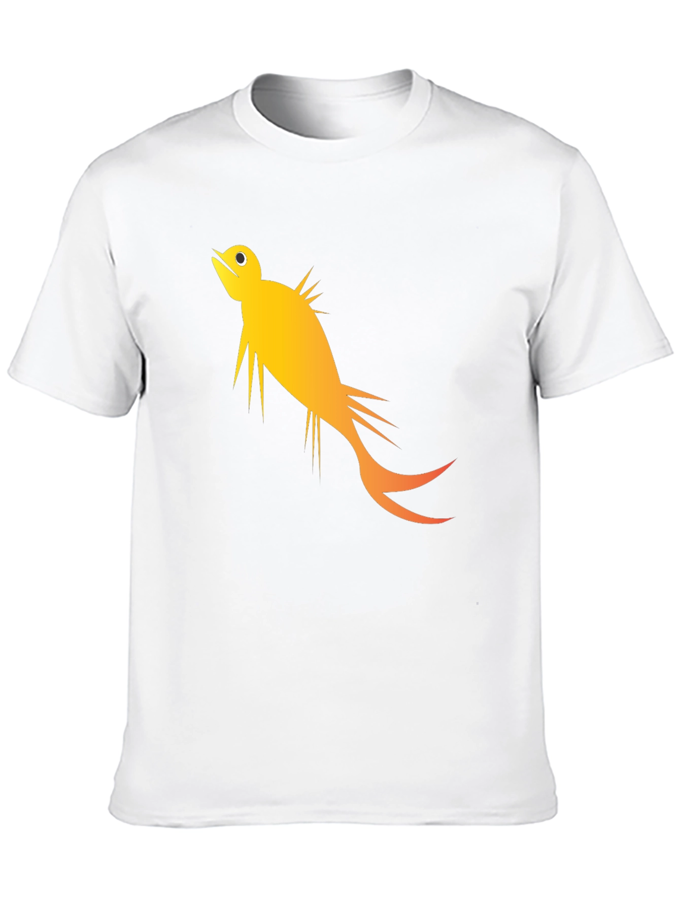 Stylized Fish Graphic Tee - Black